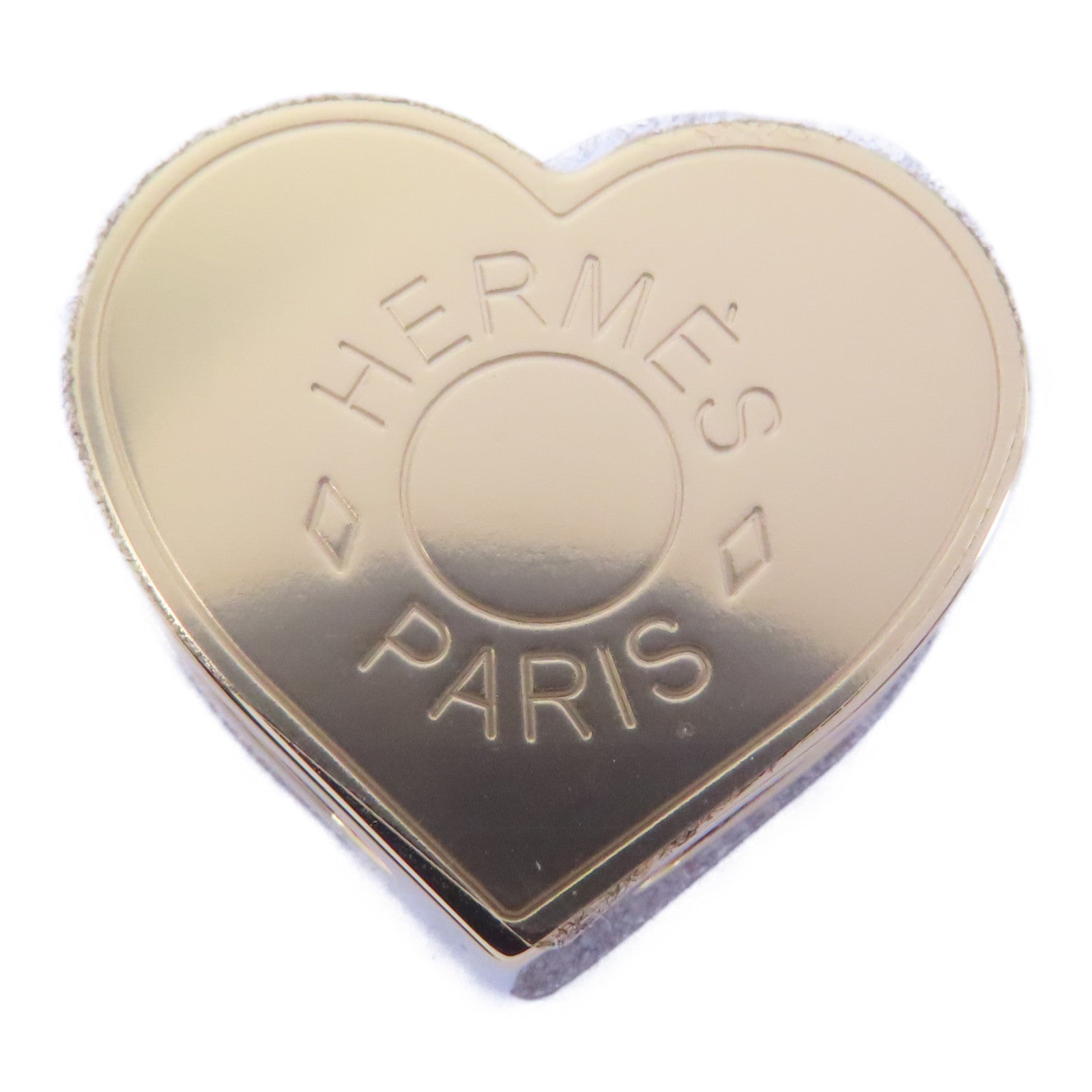 HERMES 金屬Mini Coeur Scarf Ring圍巾戒指金色