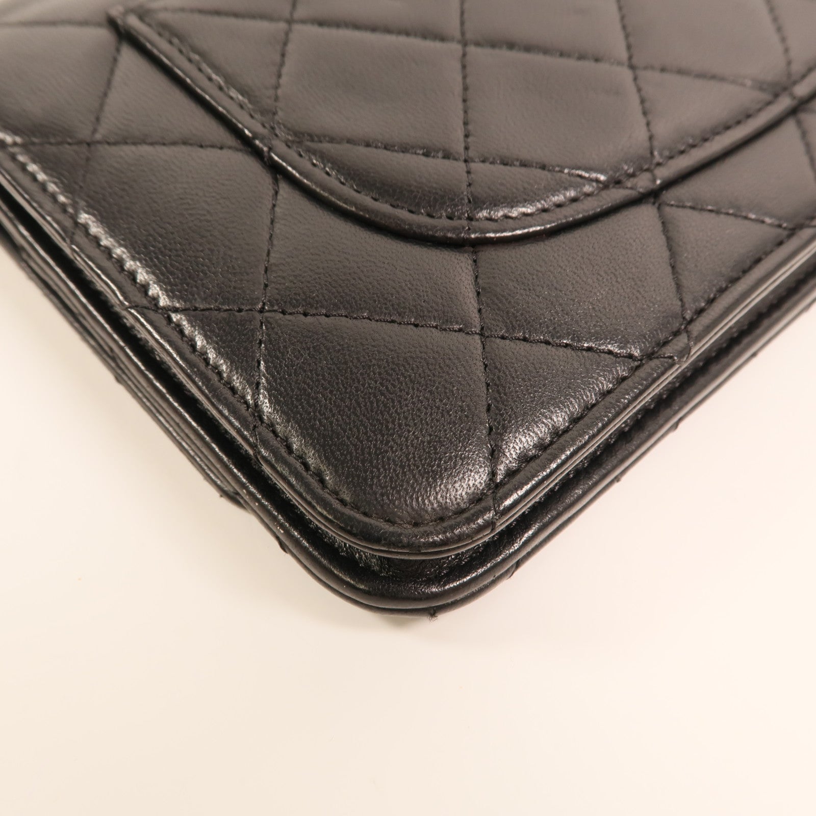 CHANEL 羊皮皮革WOC Wallet On Chain銀扣鏈帶肩背袋