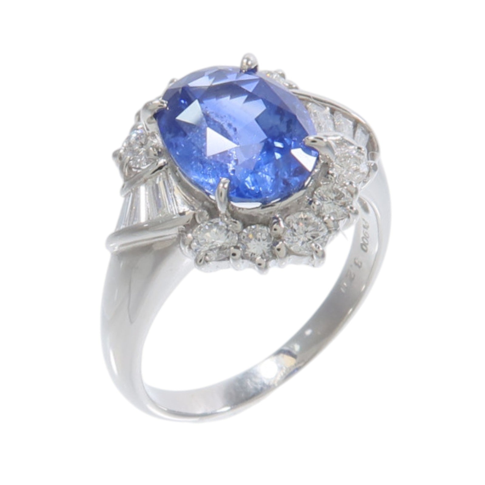 JEWELRY PT900鉑金Sapphire Diamond Ring藍寶石/鑽石戒指