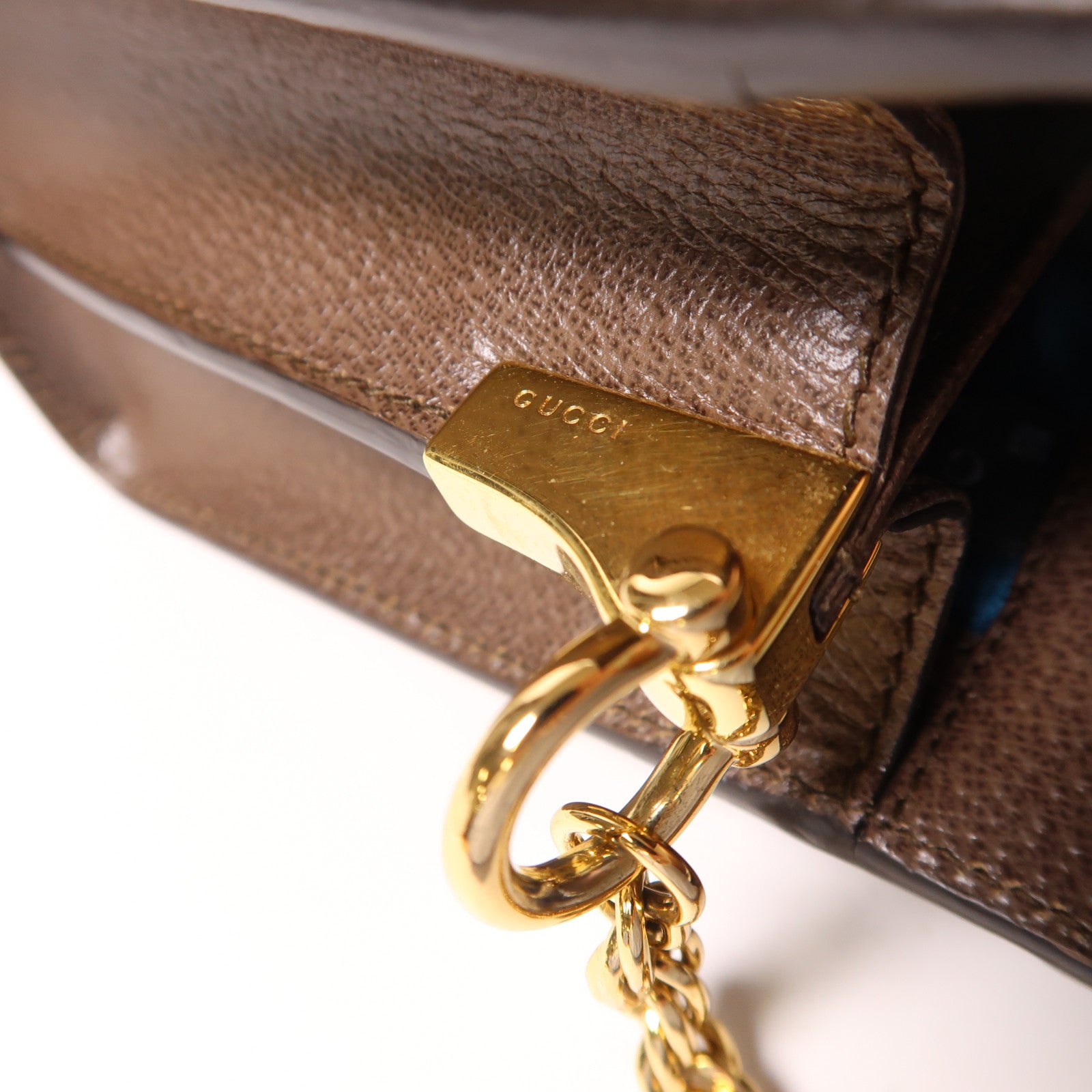 GUCCI 塗層帆布GG Supreme Ophidia金扣肩背袋