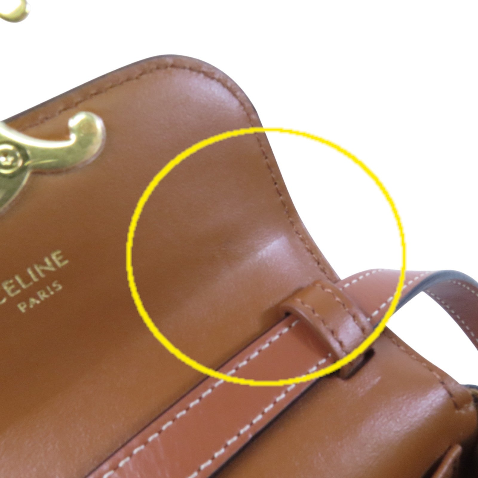 CELINE Trionphe帆布Mini Claude金扣肩背袋