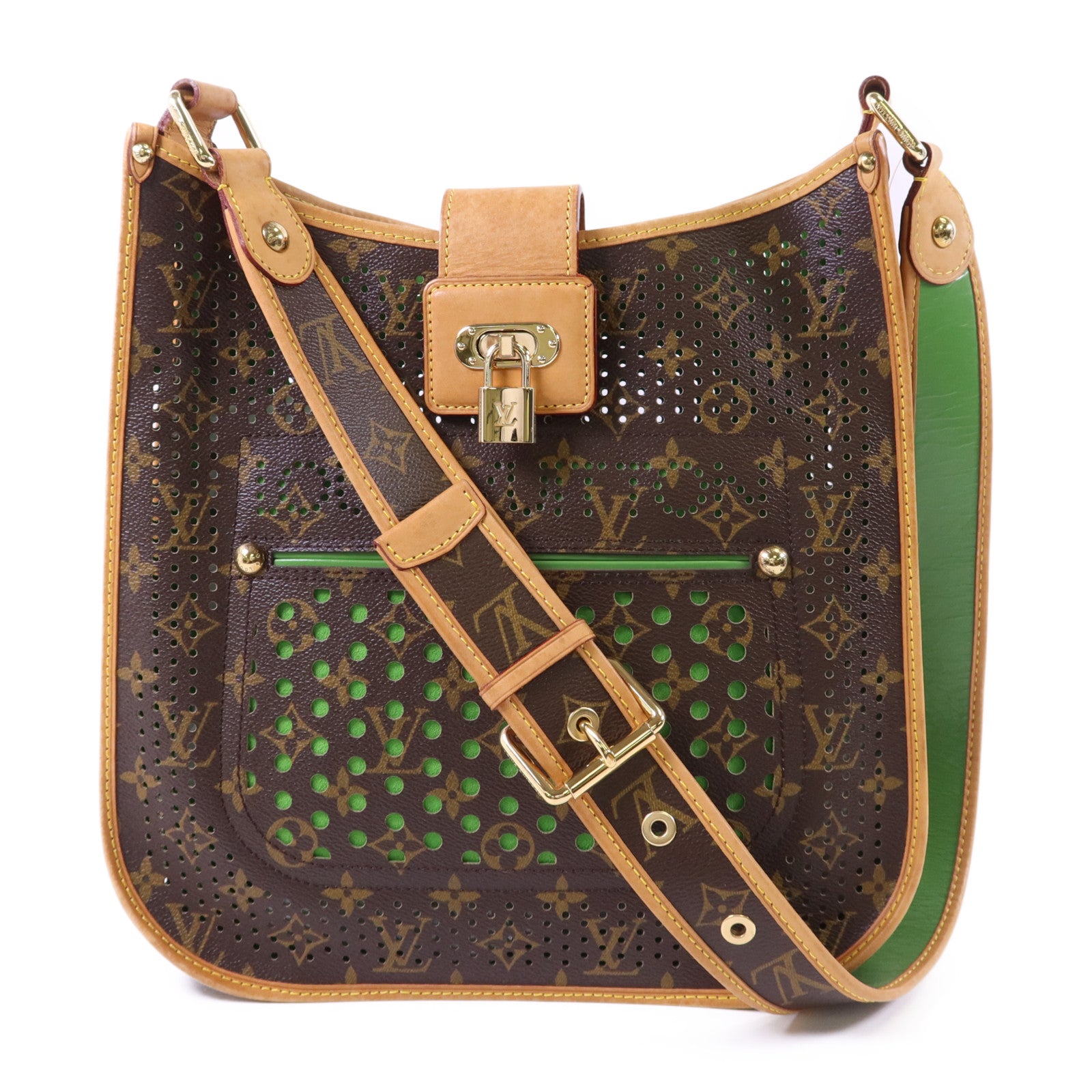 LOUIS VUITTON Monogram Perfo Musette金扣肩背袋
