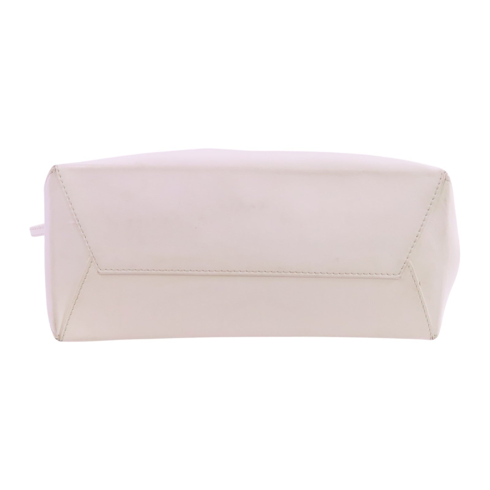 MOSCHINO 【激減優惠】牛皮皮革2Way Tote Bag金扣手挽肩背兩用袋白色