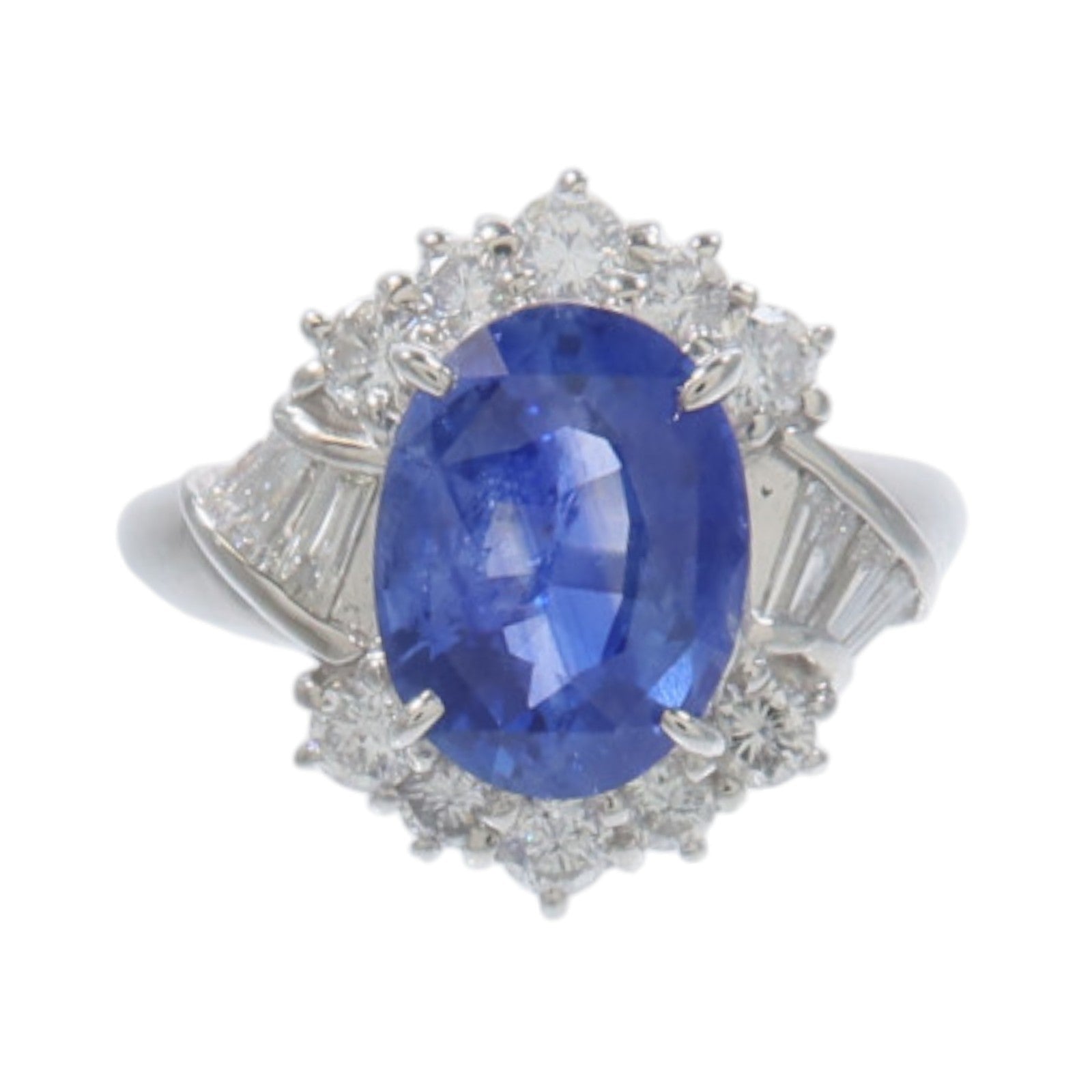 JEWELRY PT900鉑金Sapphire Diamond Ring藍寶石/鑽石戒指