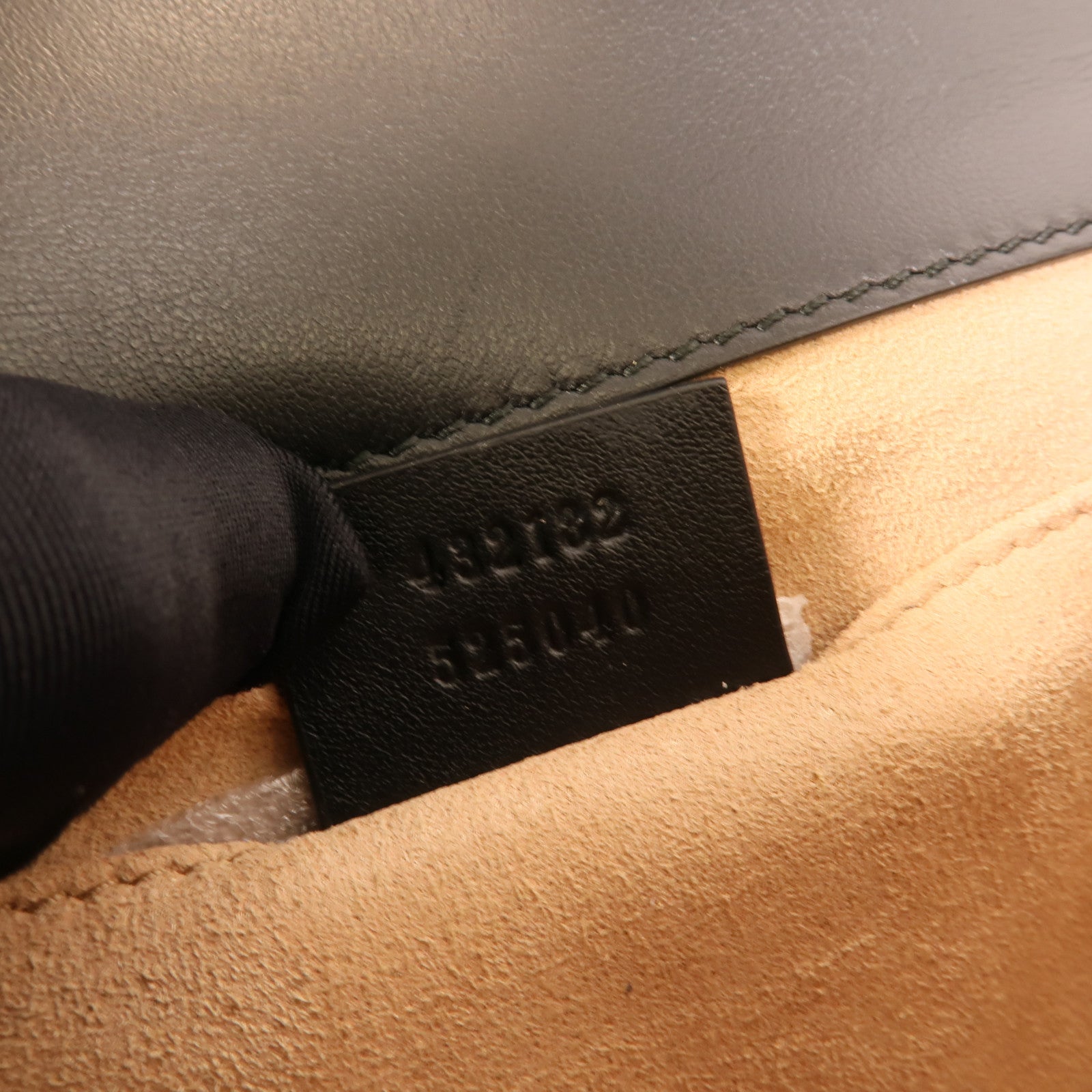 GUCCI 塗層帆布/牛皮皮革Padlock Bag鏈帶肩背袋