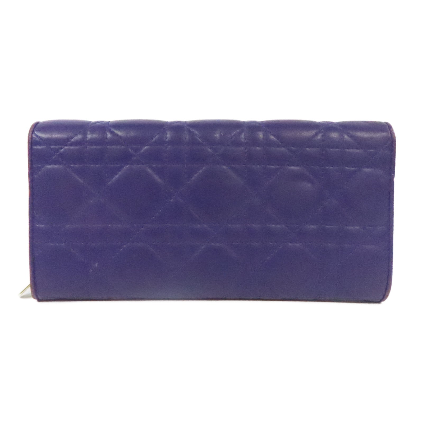 Dior 羊皮皮革Rendez Vous Wallets長錢包紫色
