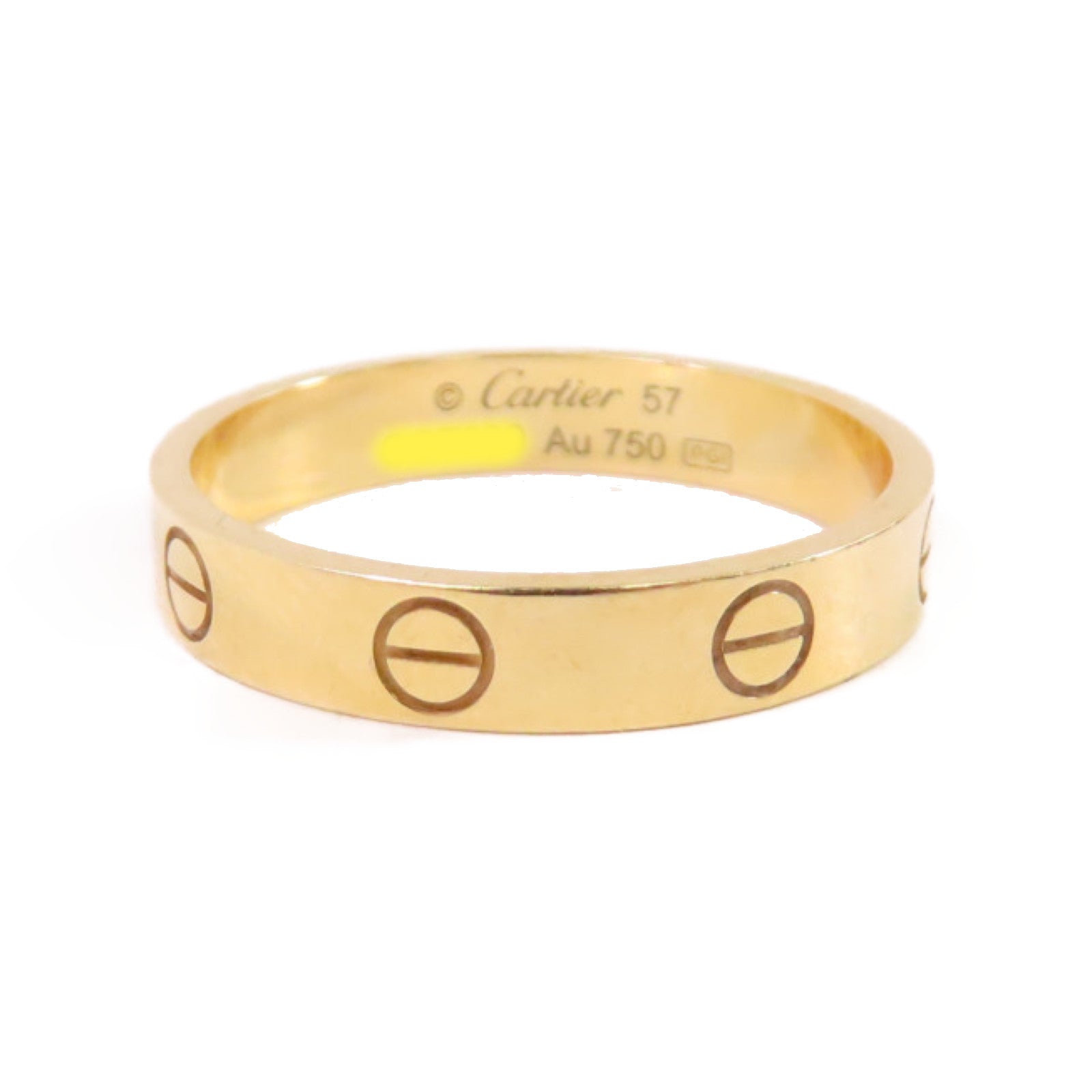 CARTIER 18K黃金Mini Love Ring戒指#57/US#8