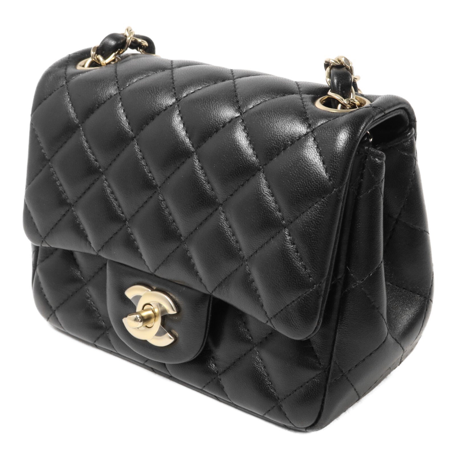 CHANEL 羊皮皮革Mini Classic 17鏈帶肩背袋