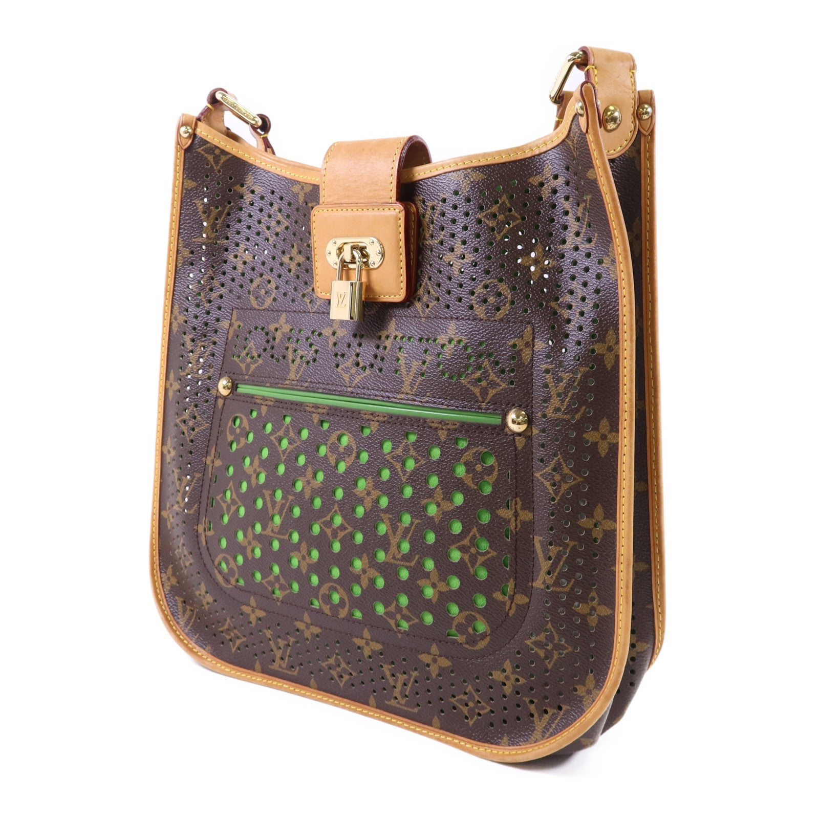 LOUIS VUITTON Monogram Perfo Musette金扣肩背袋