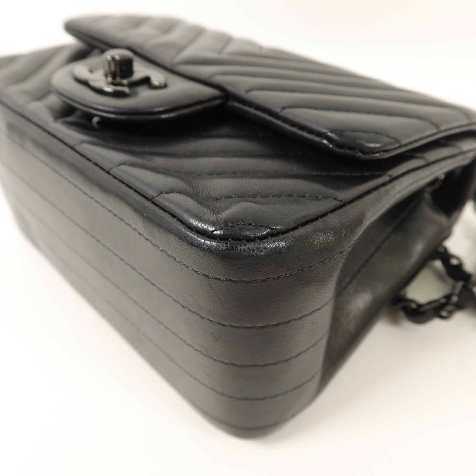 CHANEL 羊皮皮革Mini Flap Bag鏈帶肩背袋