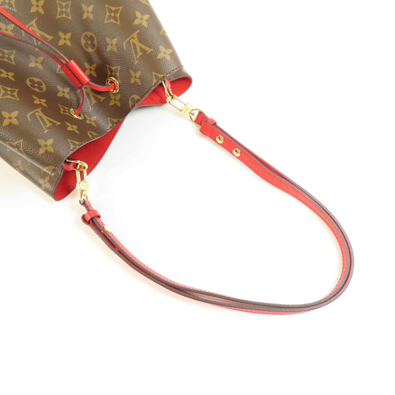 LOUIS VUITTON LV GHW Neo Noe Bucket Bag Shoulder Handbag M44021 Monogram Brown