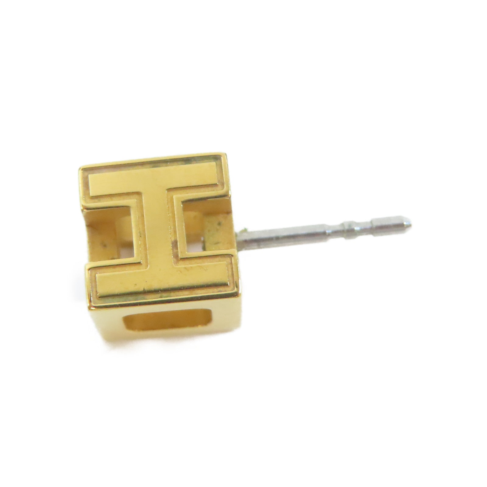 HERMES 金屬Pierced Earrings耳環金色/黑色