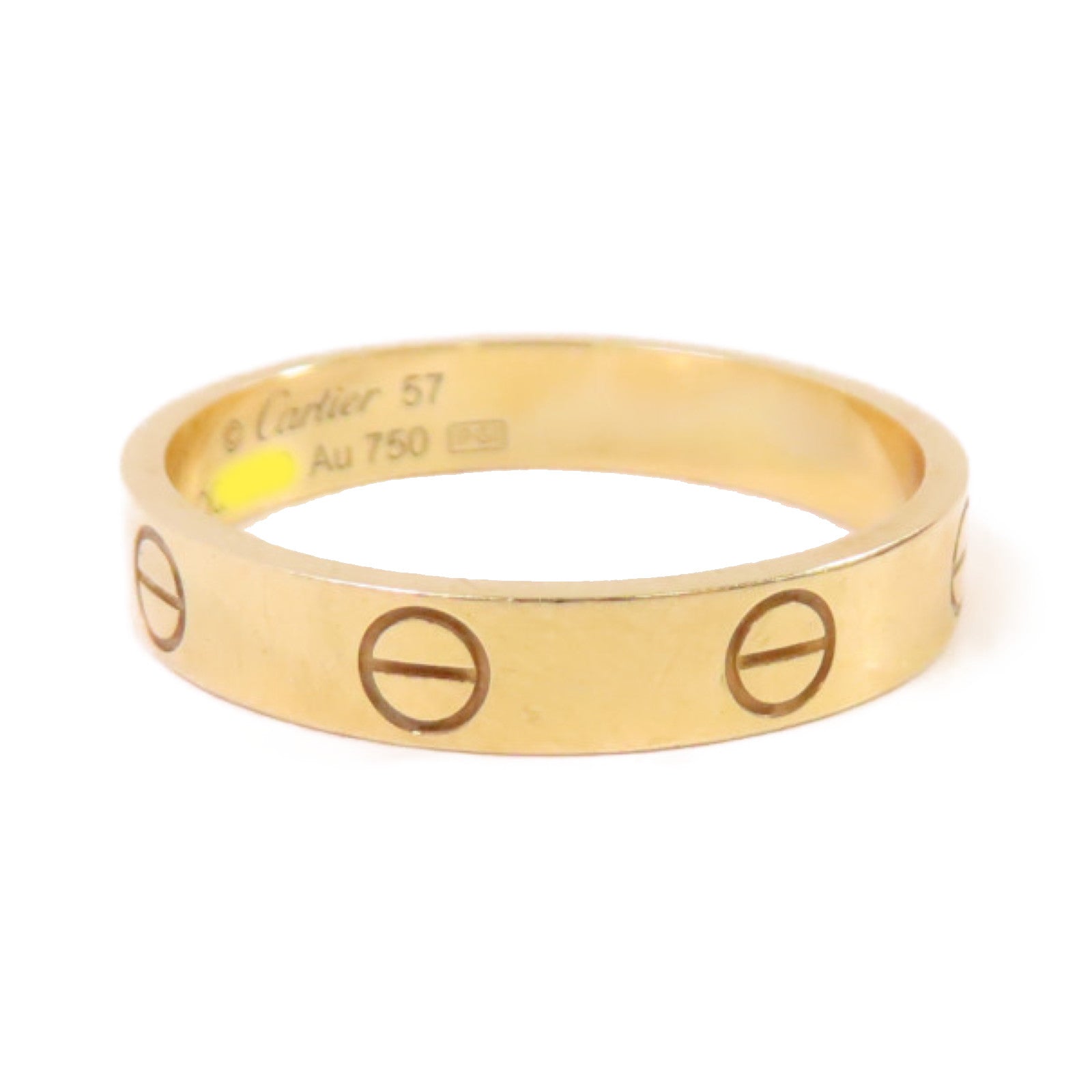 CARTIER 18K黃金Mini Love Ring戒指#57/US#8