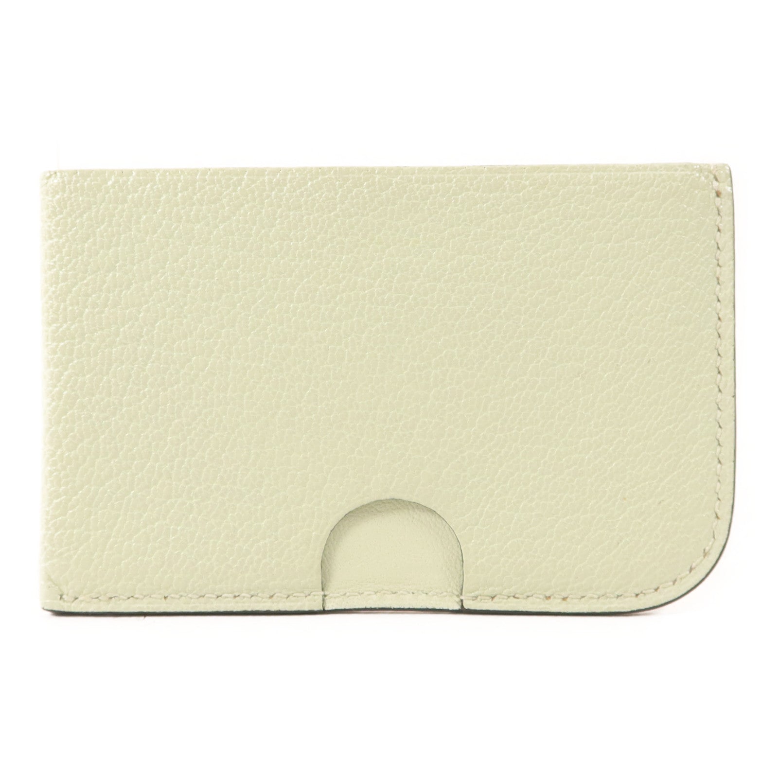 HERMES Chevre皮革Poisson卡片套Orange Poppy/Aqua