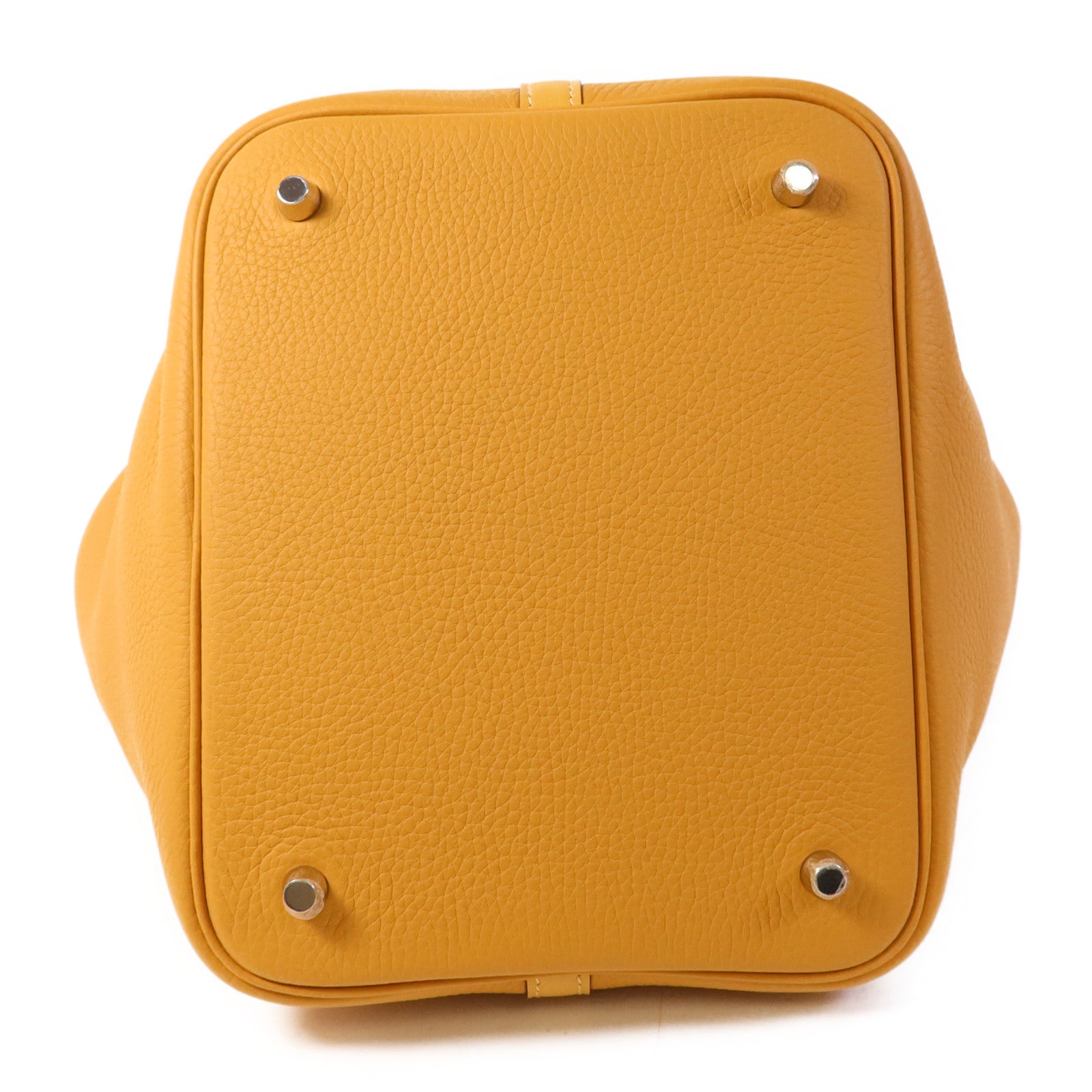 HERMES Clemence皮革Picotin MM銀扣手挽袋