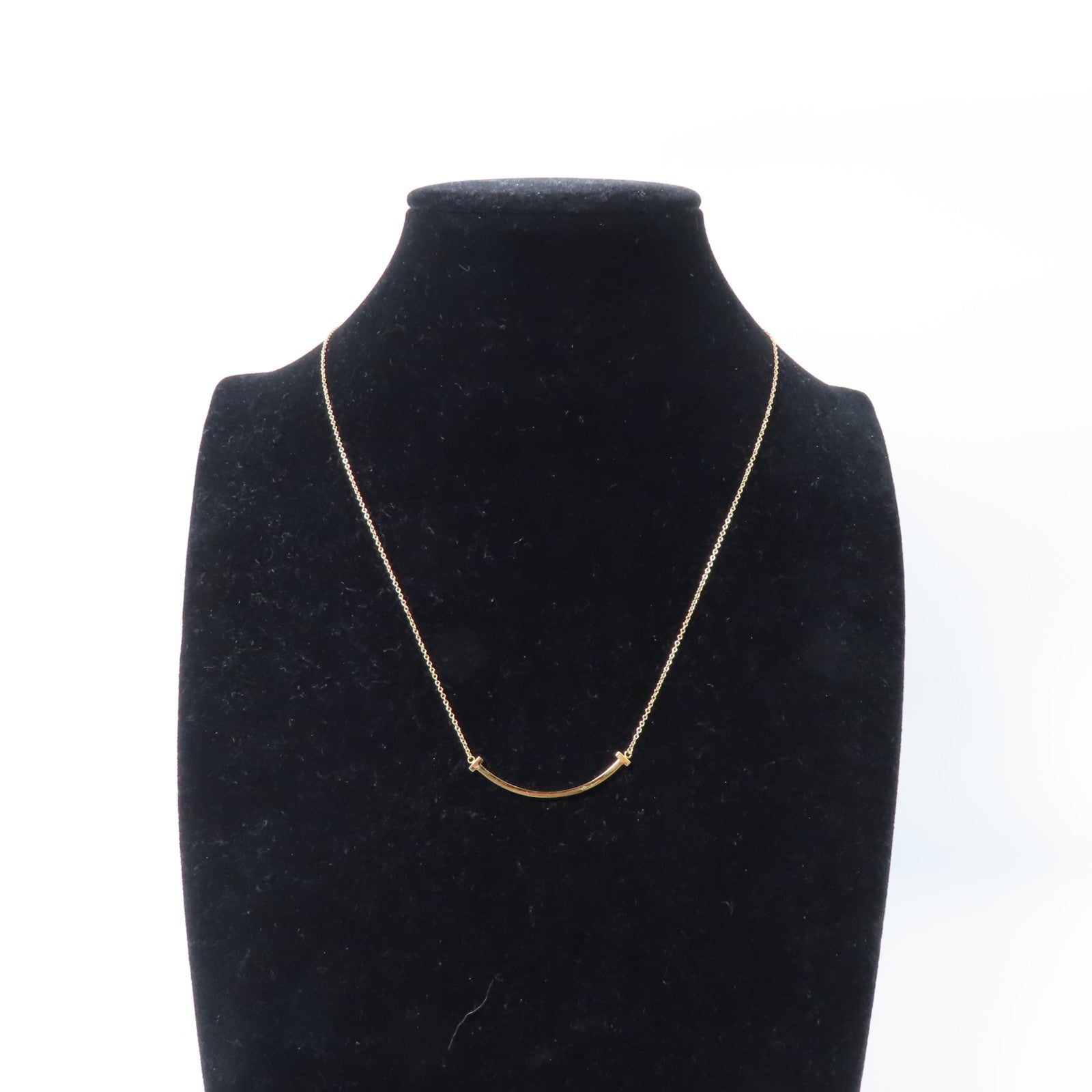 TIFFANY＆CO 18K黃金T Smile Necklace項鍊