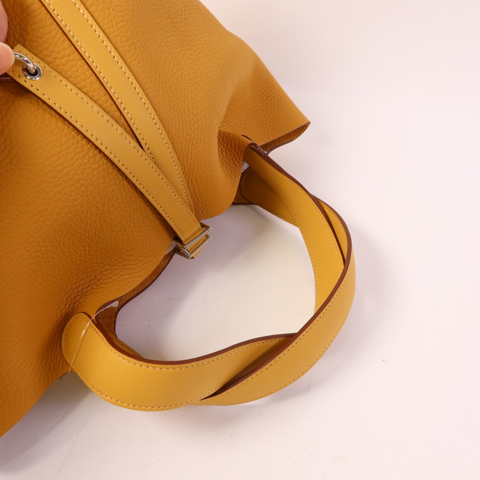 HERMES 【激減優惠】Clemence皮革Picotin MM銀扣手挽袋