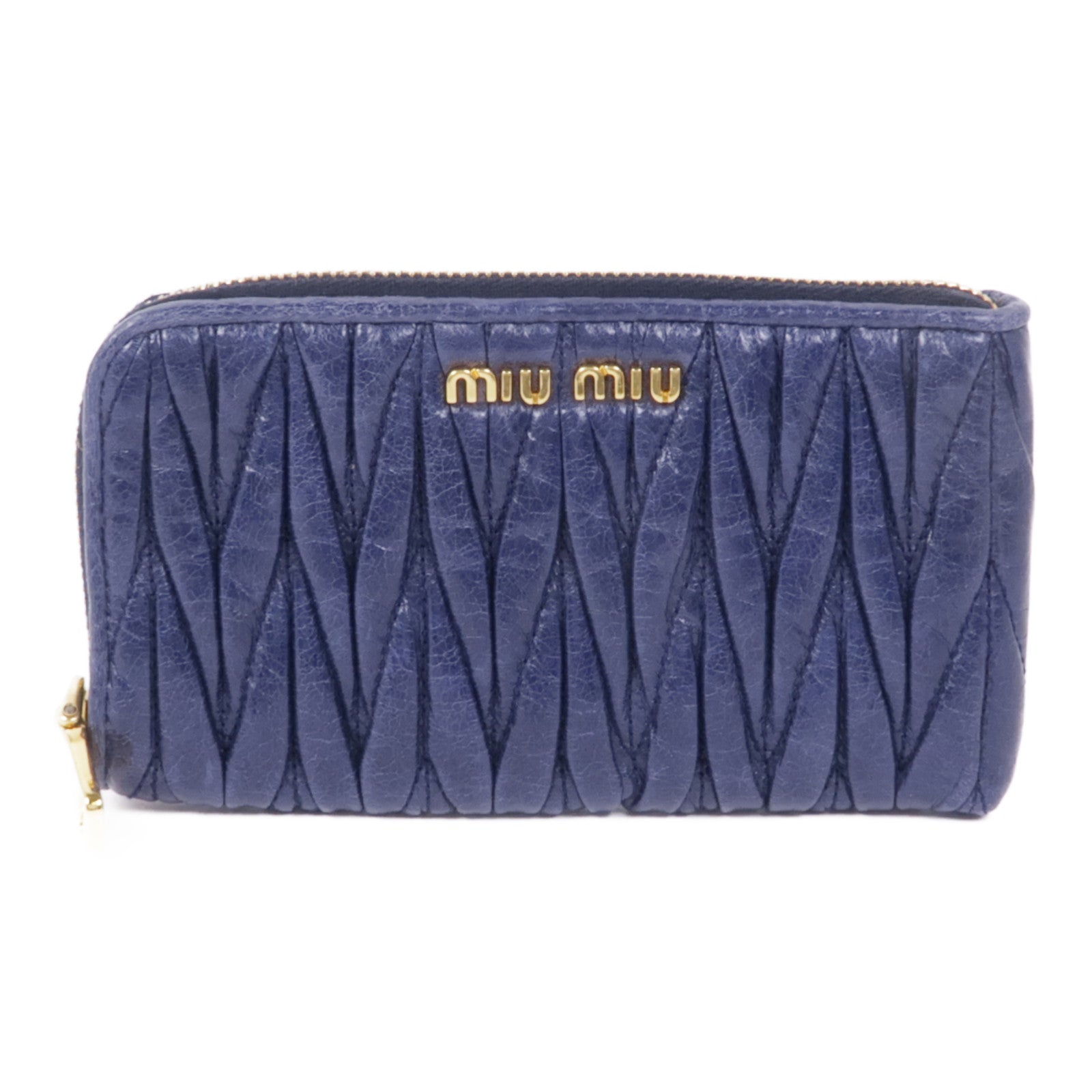 Miu Miu 【激減優惠】牛皮皮革Card Case金扣卡片套