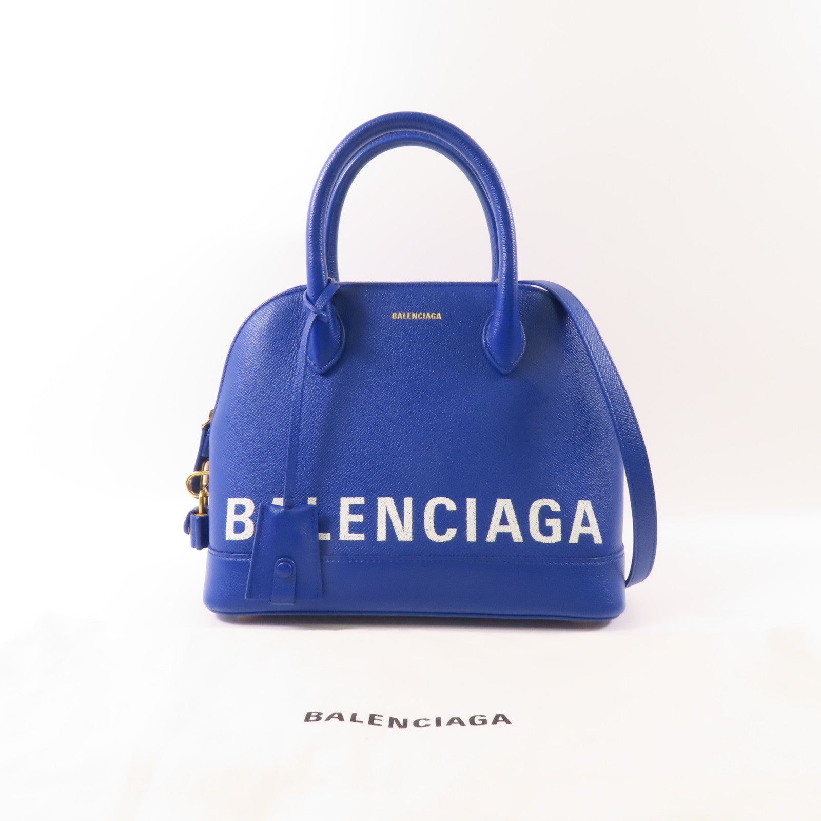 BALENCIAGA GHW Ville Top Handle S 2 Way Shoulder Bag 518873 Calfskin Leather