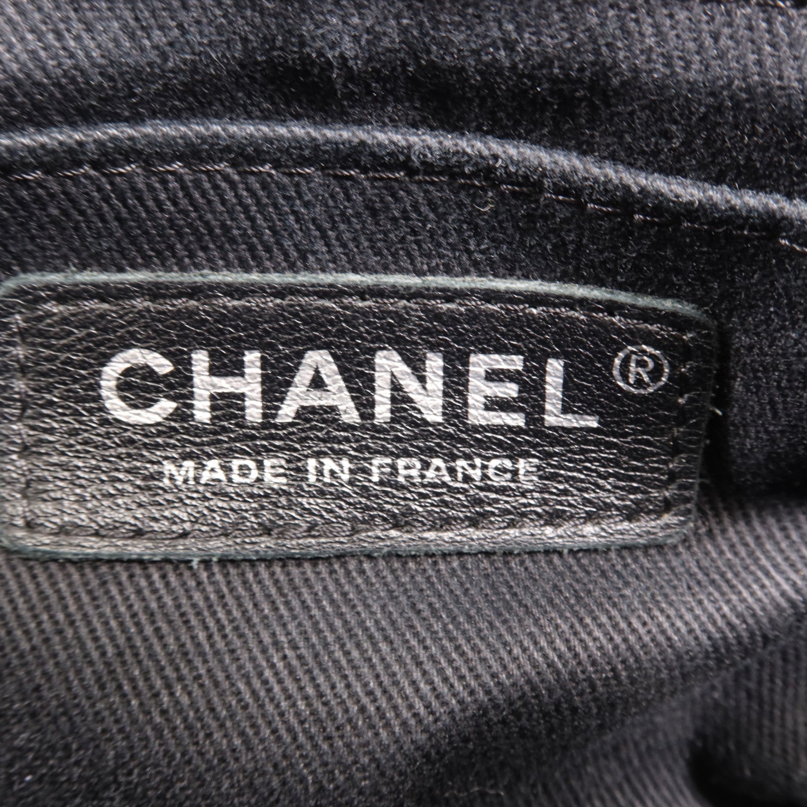 CHANEL 麂皮皮革Chain Shoulder Bag銀扣鏈帶肩背袋