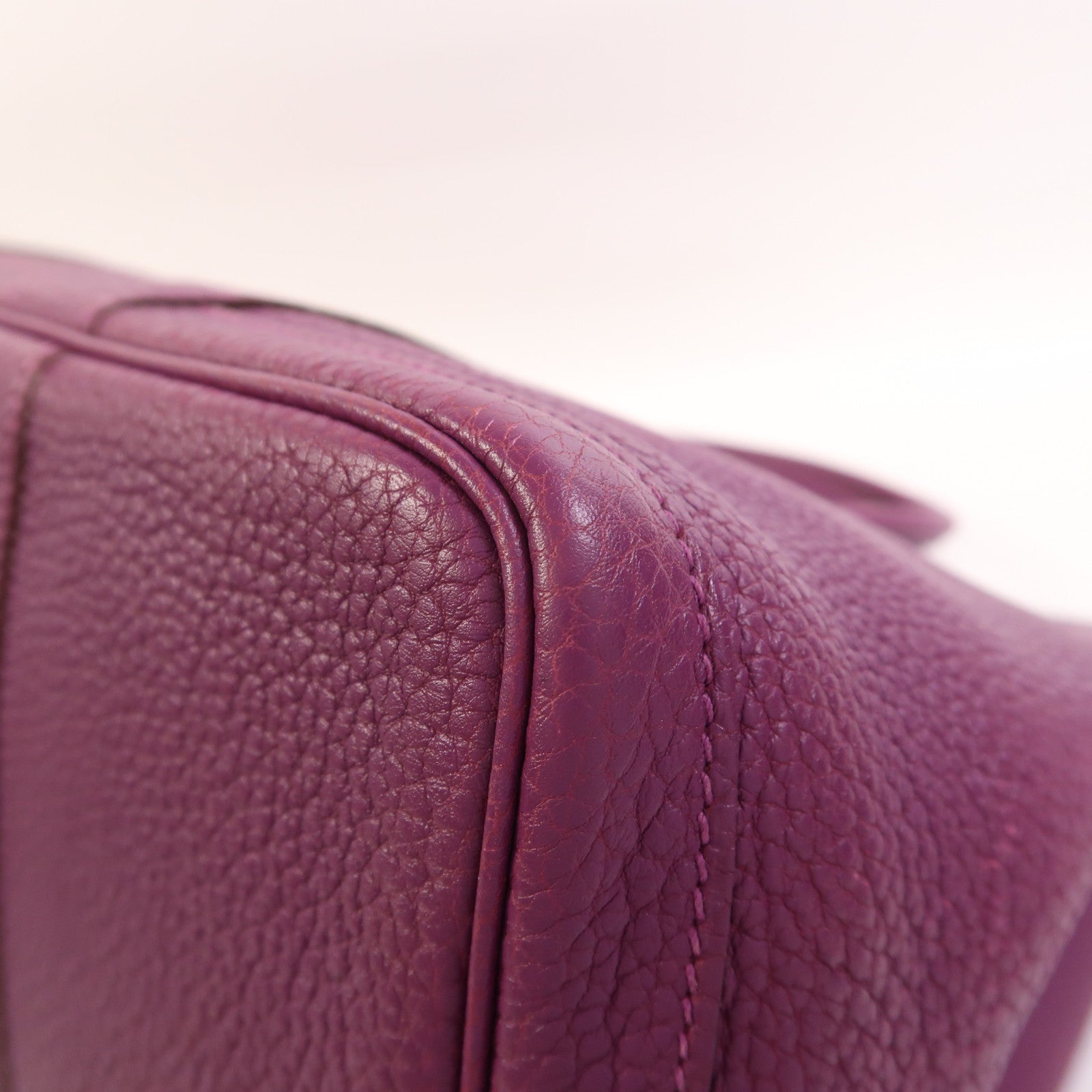 HERMES Negonda皮革GardenParty PM銀扣手挽袋Anemone