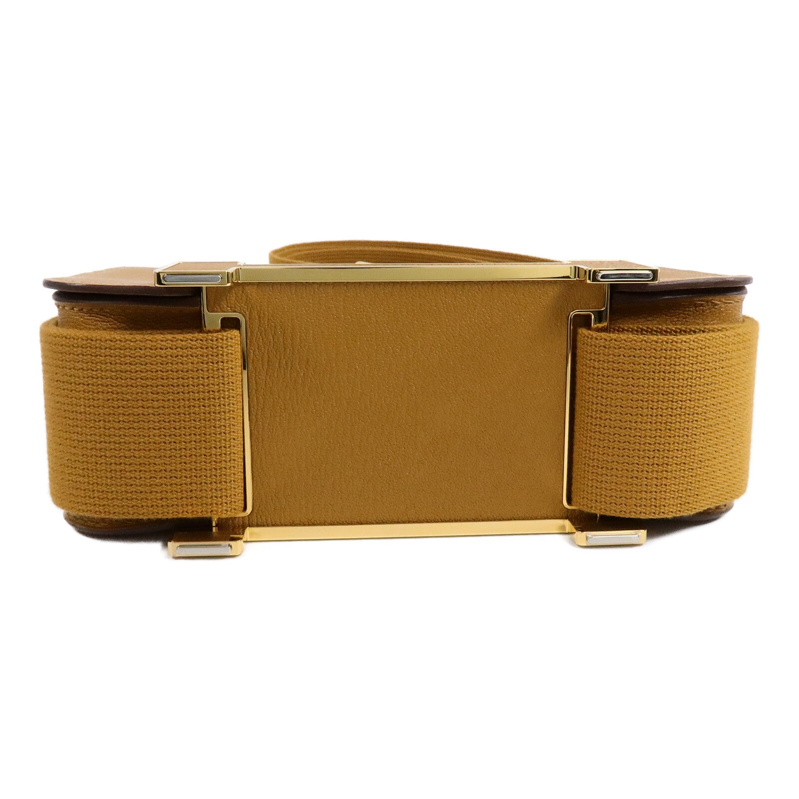 HERMES Chevre皮革Geta肩背袋Caramel