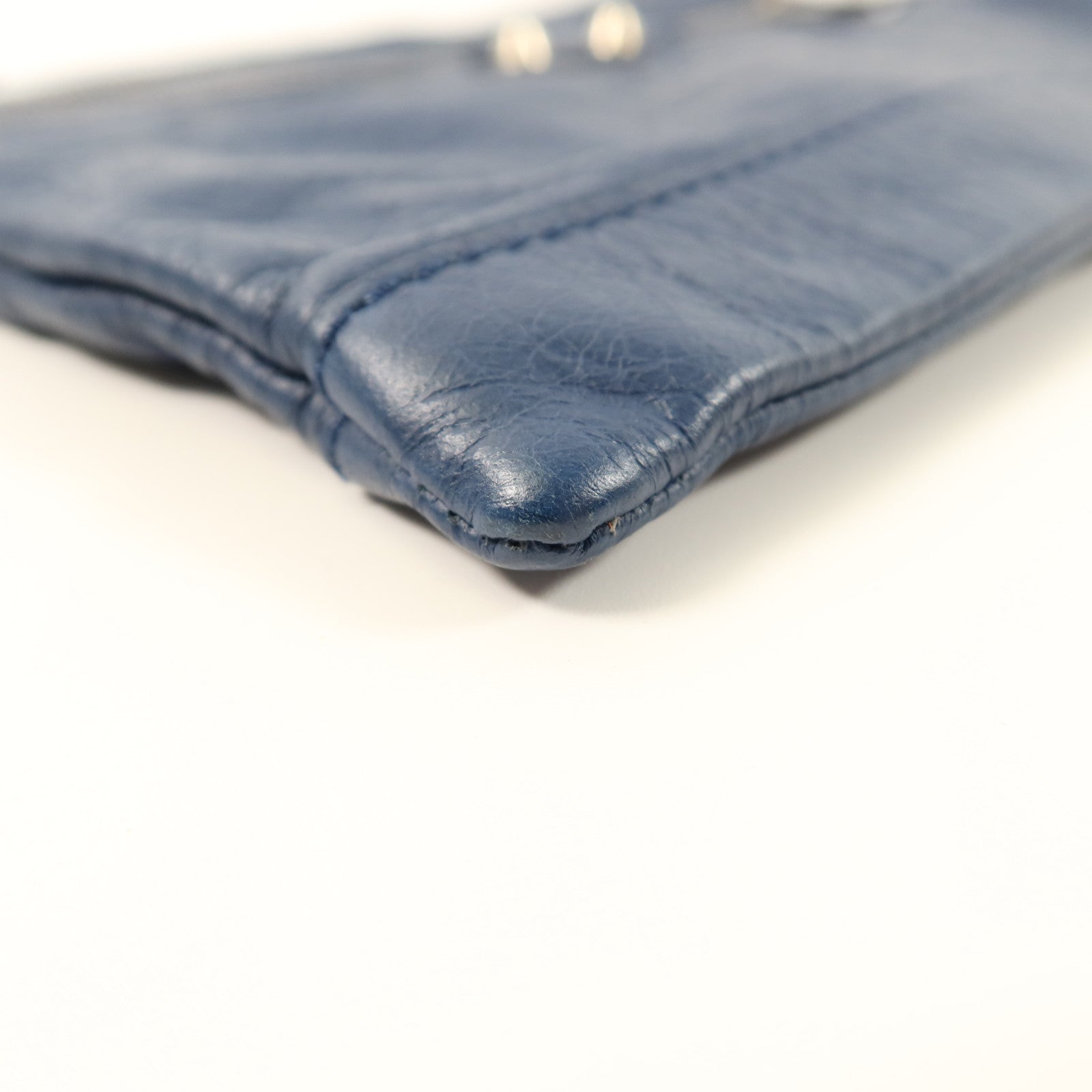 BALENCIAGA 牛皮皮革Clutch Bag銀扣手拿包