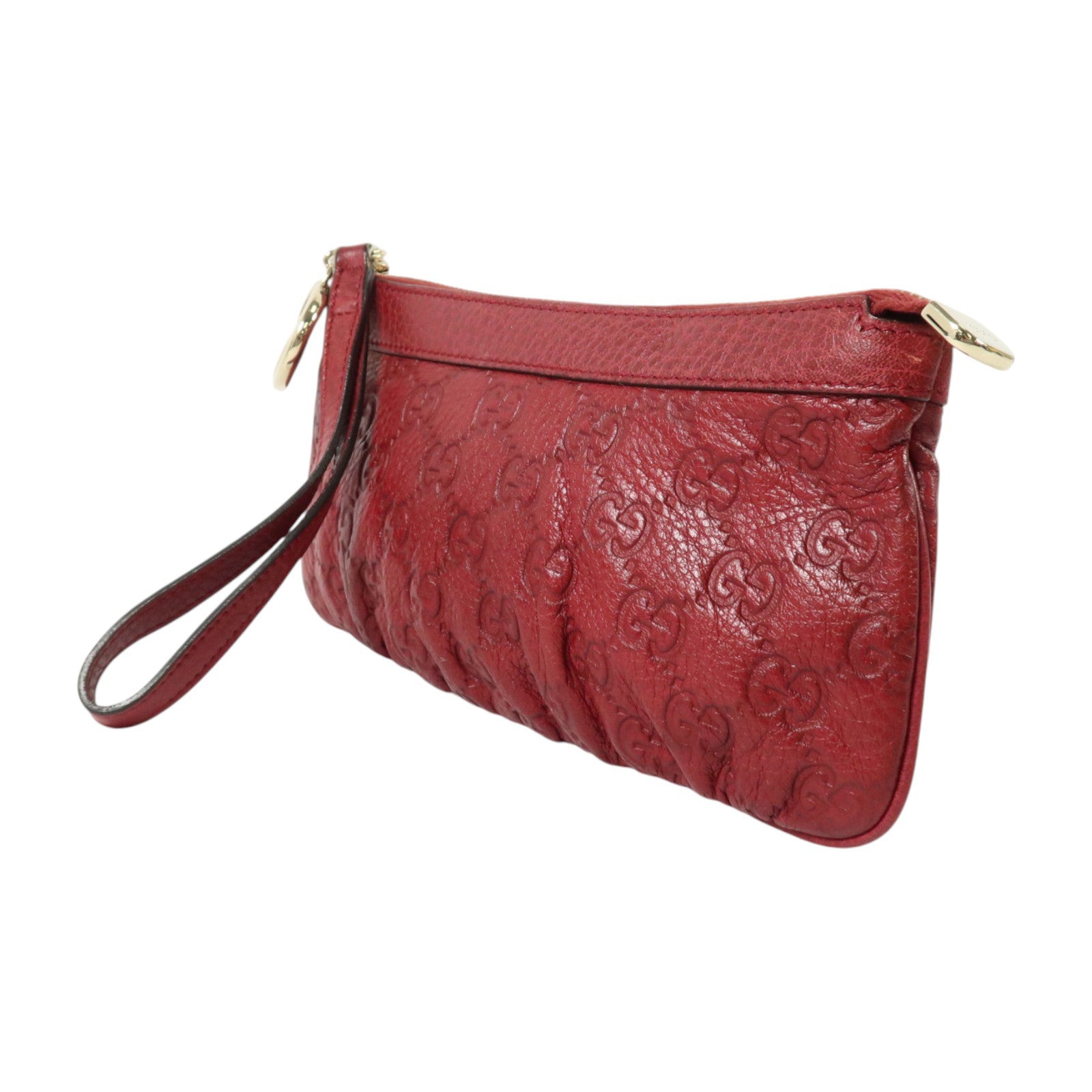 GUCCI 牛皮皮革Wristlet Clutch Bag金扣手拿包