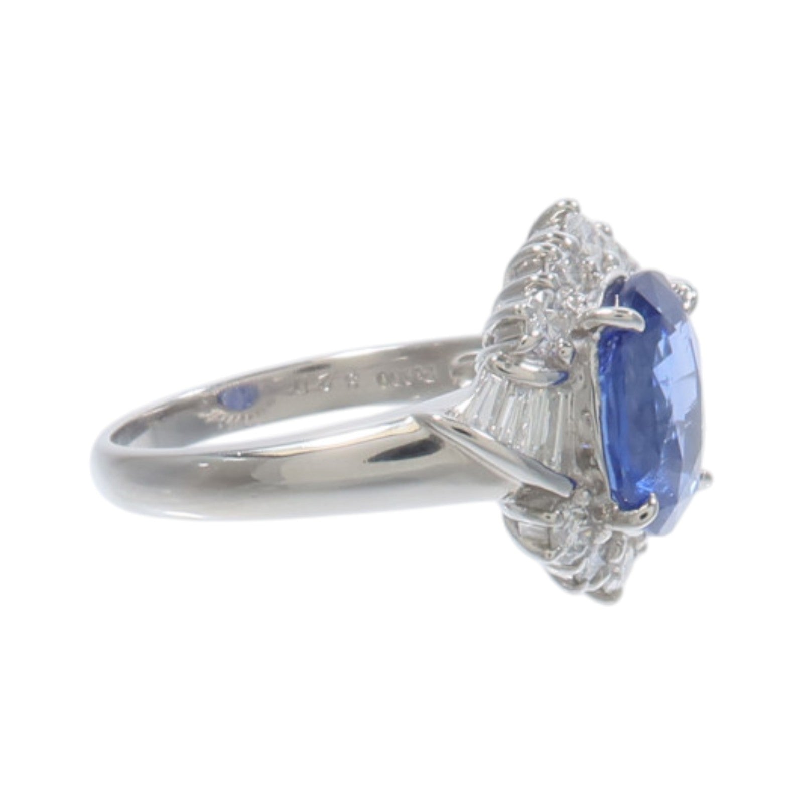 JEWELRY PT900鉑金Sapphire Diamond Ring藍寶石/鑽石戒指