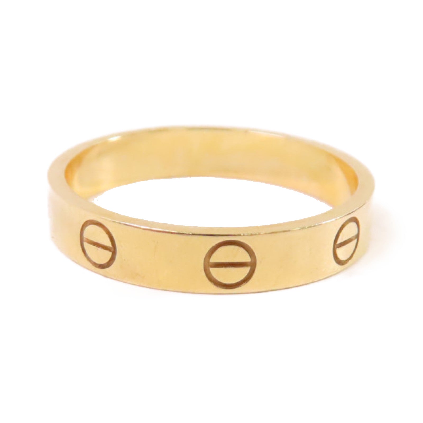 CARTIER 18K黃金Mini Love Ring戒指#57/US#8
