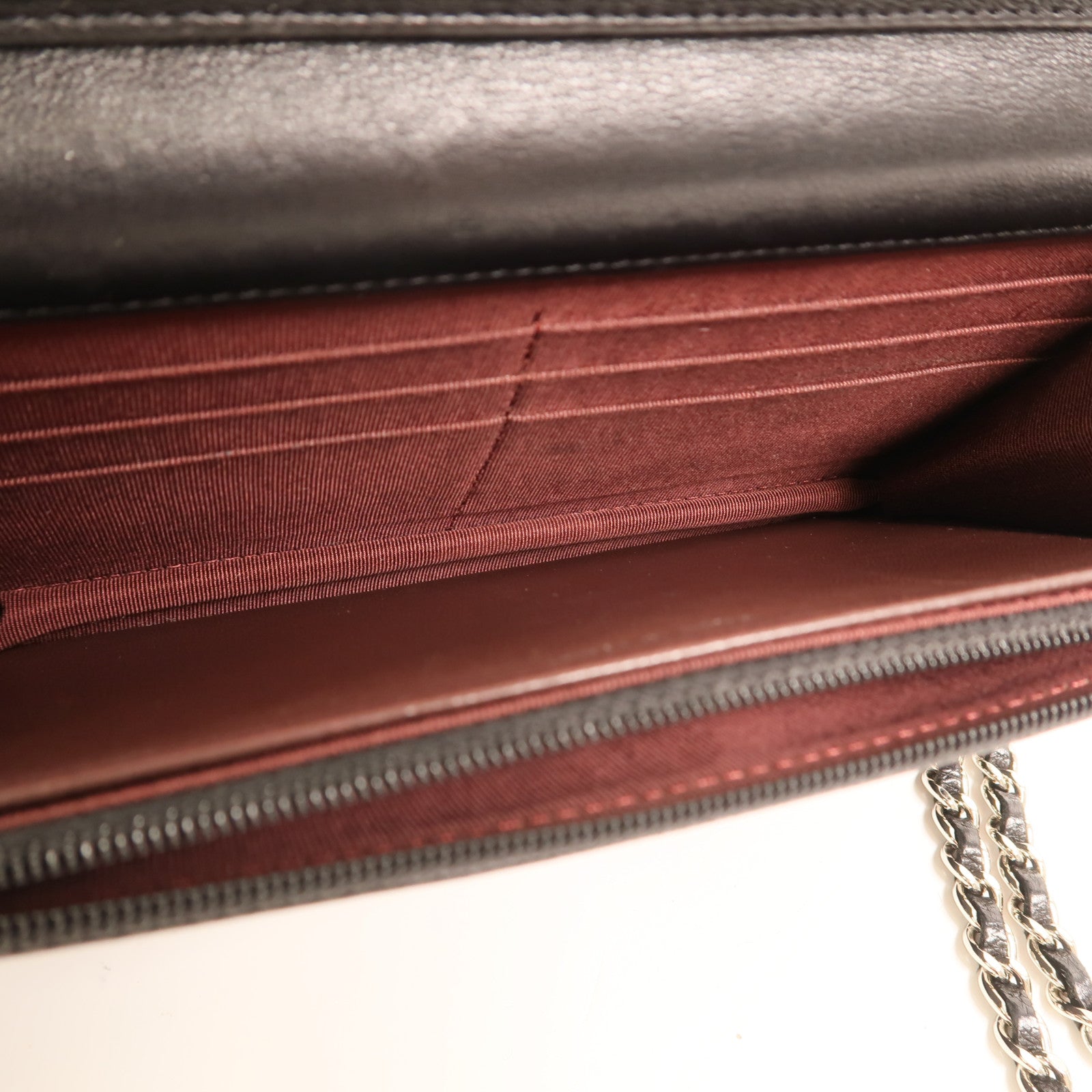 CHANEL 羊皮皮革WOC Wallet On Chain銀扣鏈帶肩背袋