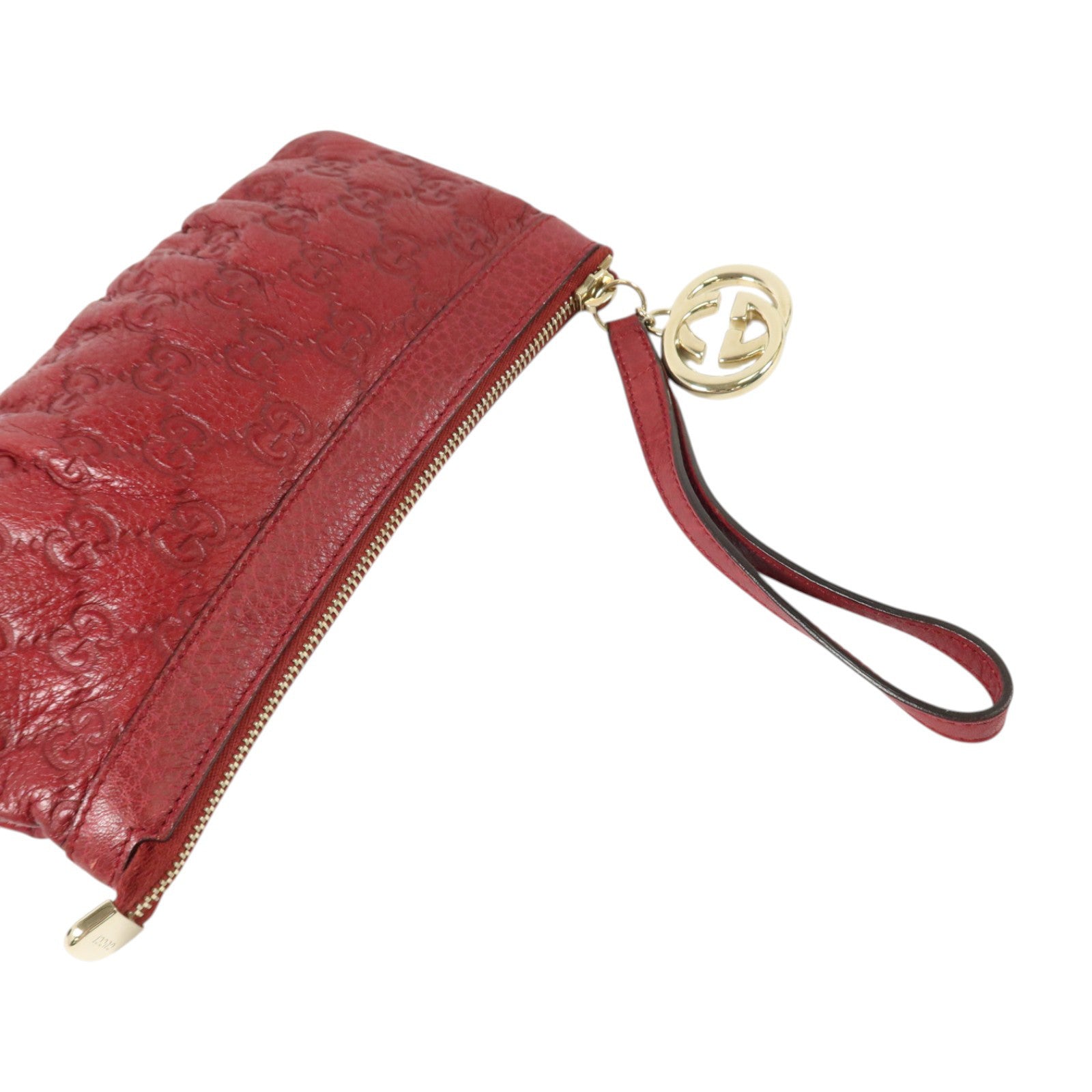 GUCCI 牛皮皮革Wristlet Clutch Bag金扣手拿包