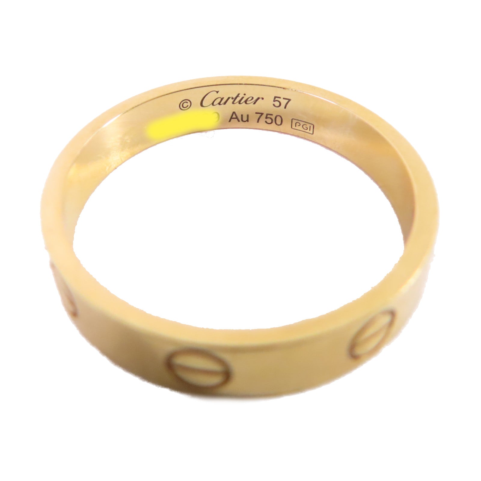 CARTIER 18K黃金Mini Love Ring戒指#57/US#8
