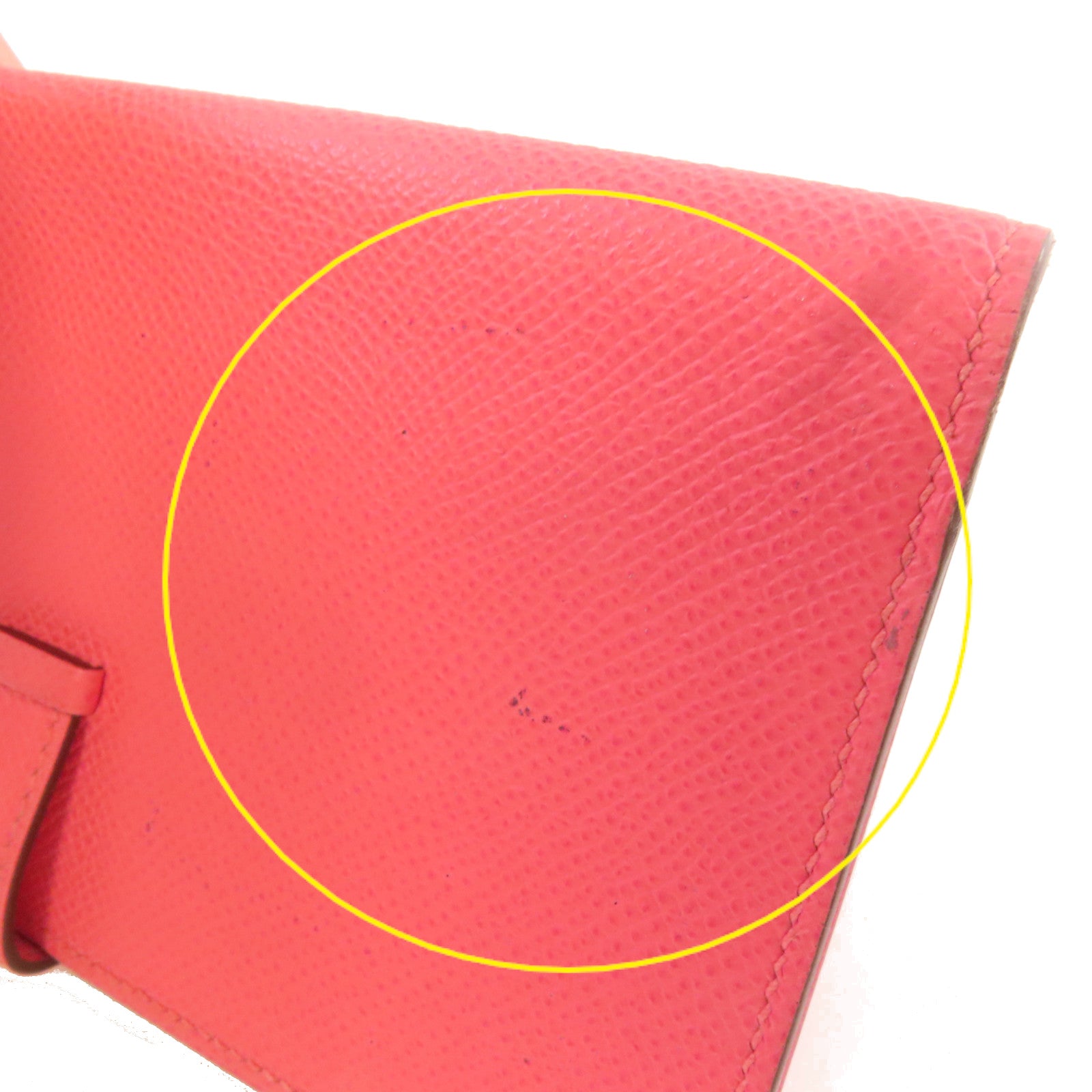 HERMES **【激減優惠】Togo皮革Bearn Long Wallet金扣長錢包粉紅色