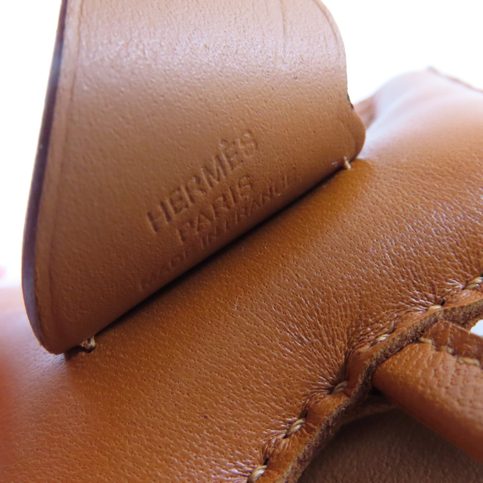 HERMES 【激減優惠】Swift皮革Rodeo Pegase PM Charm掛飾Gold棕金色