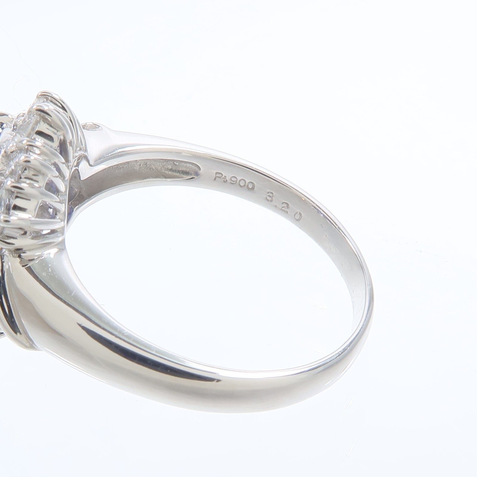 JEWELRY PT900鉑金Sapphire Diamond Ring藍寶石/鑽石戒指