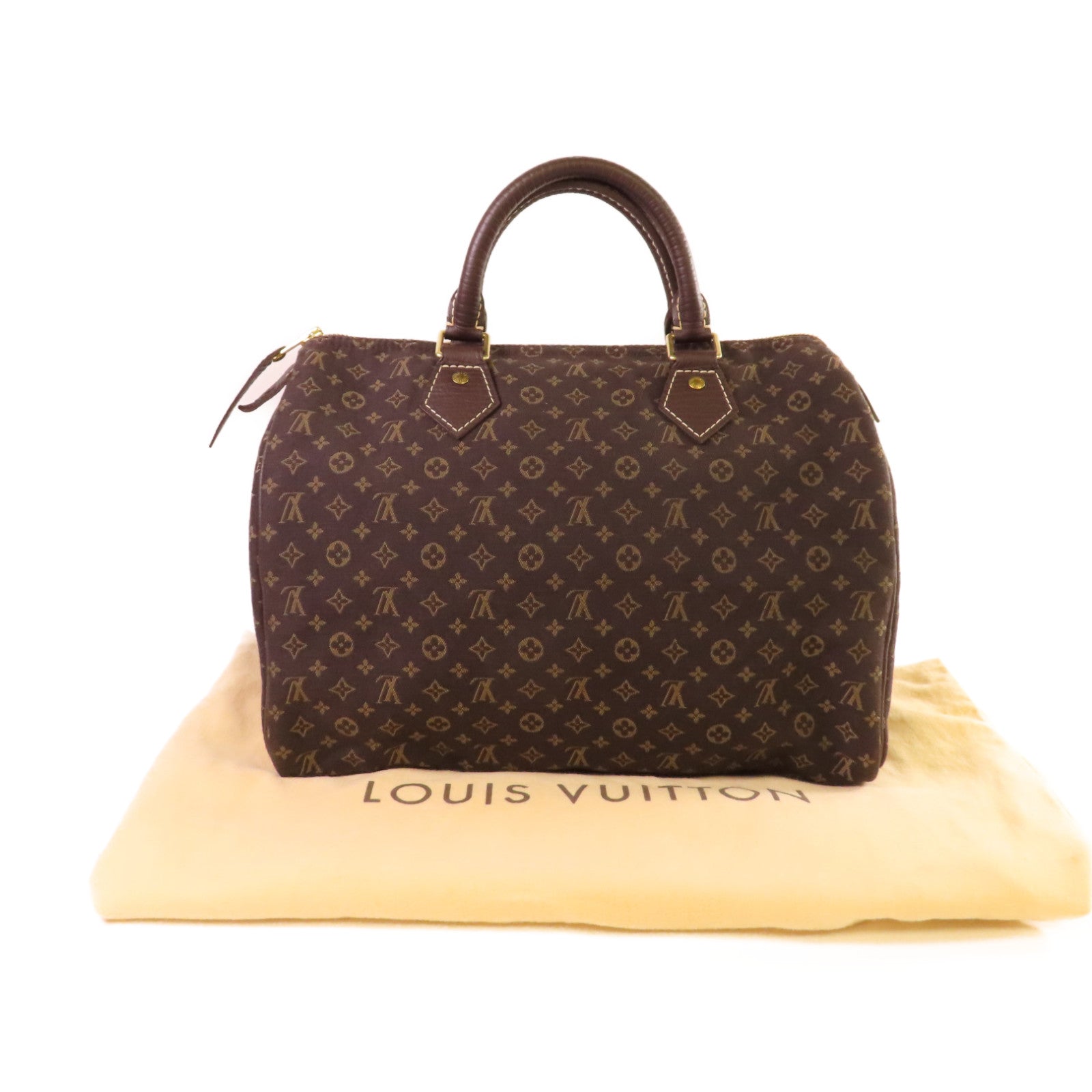 LOUIS VUITTON Monogram Mini Speedy 30 Hand Bag金扣手挽袋啡色