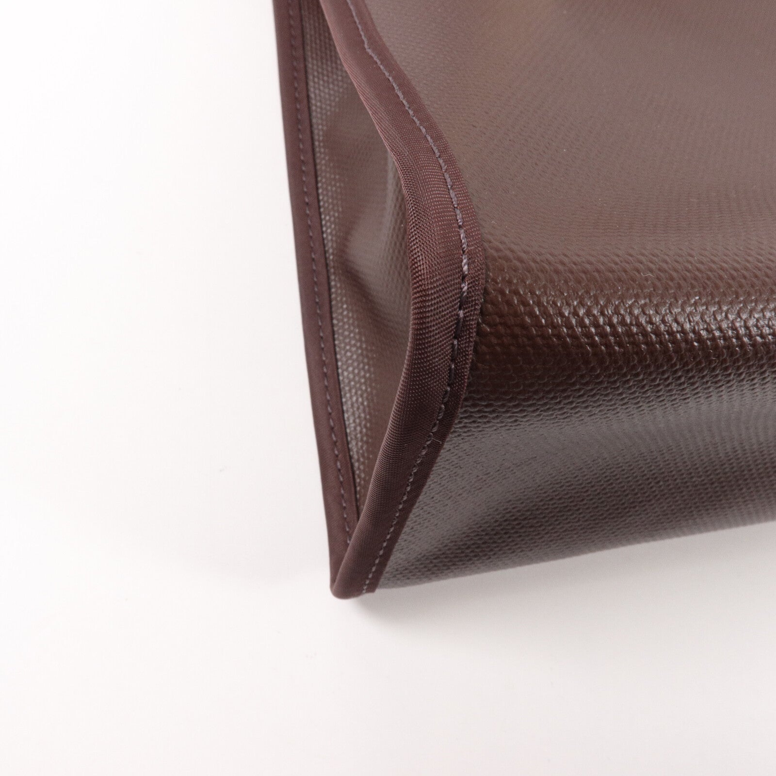 HERMES Toile H帆布/Vache Hunter皮革Herbag PM手挽肩背兩用袋Rouge Sellier