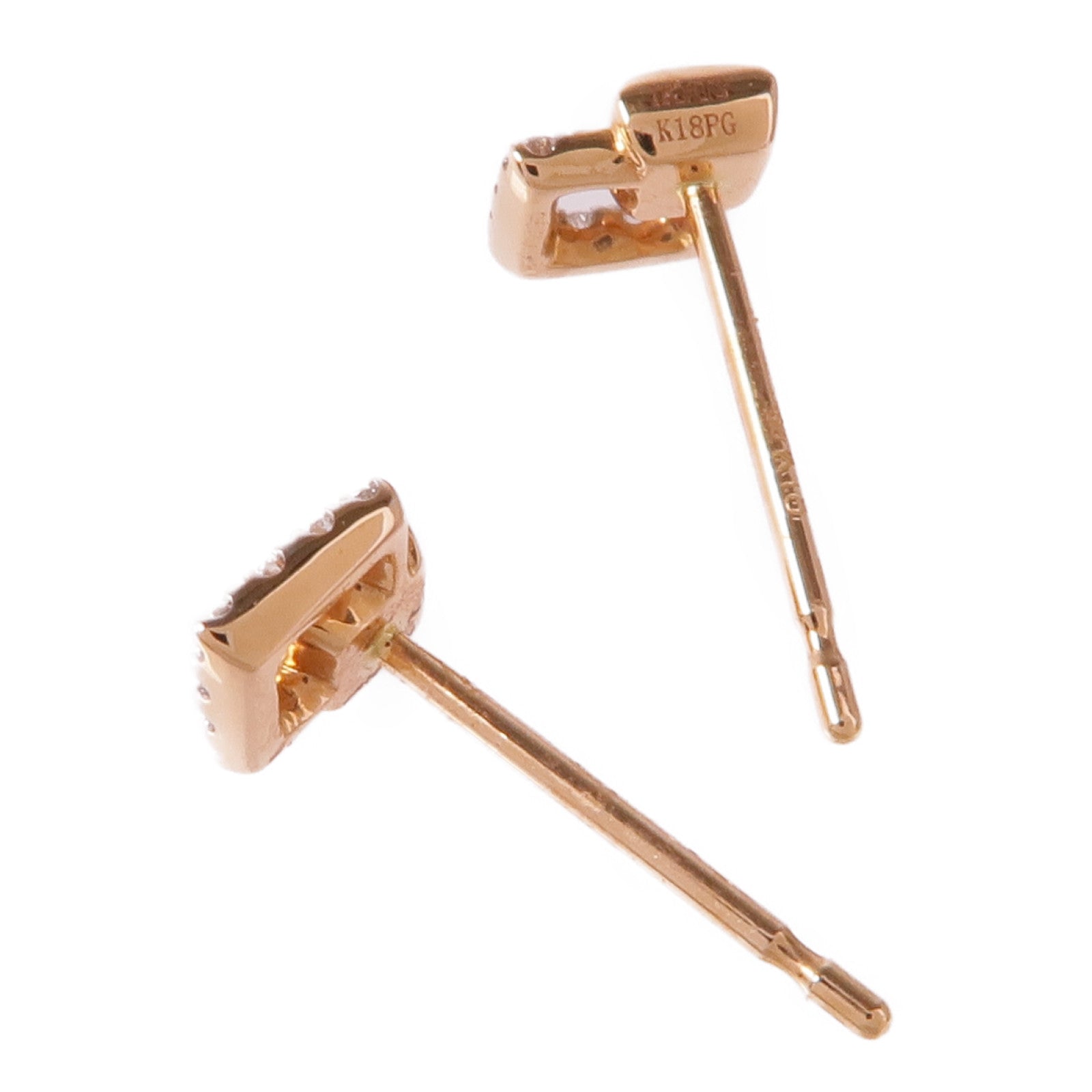 JEWELRY 18K玫瑰金Diamond Earrings鑽石耳環