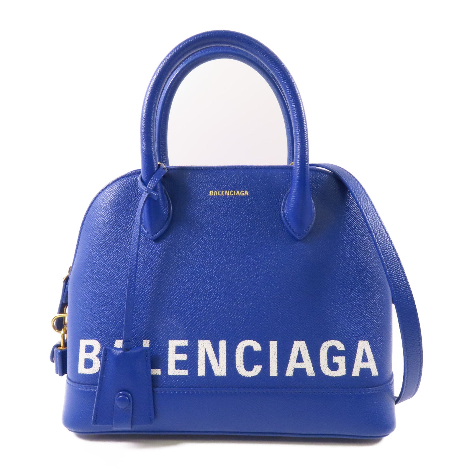 BALENCIAGA GHW Ville Top Handle S 2 Way Shoulder Bag 518873 Calfskin Leather