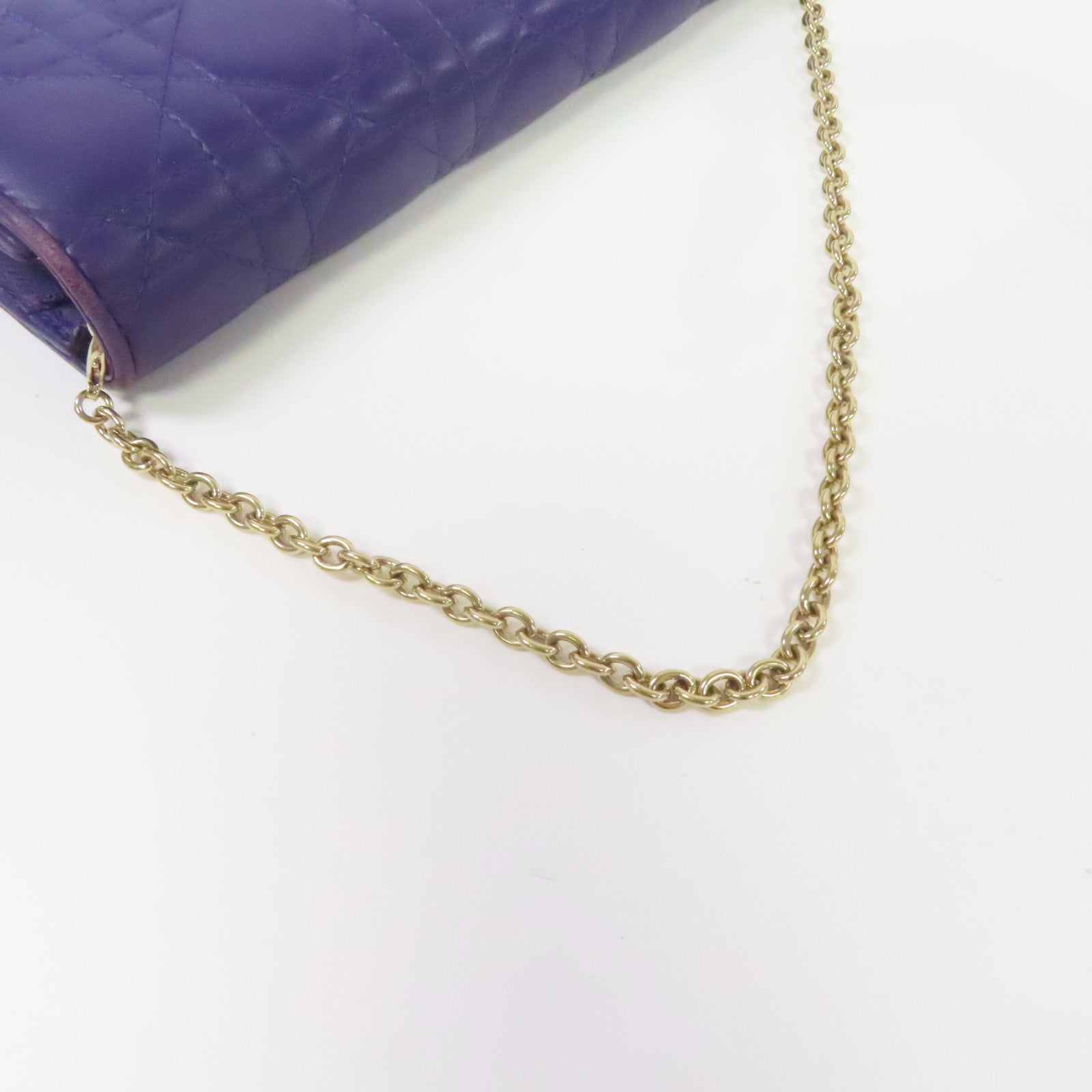 Dior 羊皮皮革Rendez Vous Wallets長錢包紫色