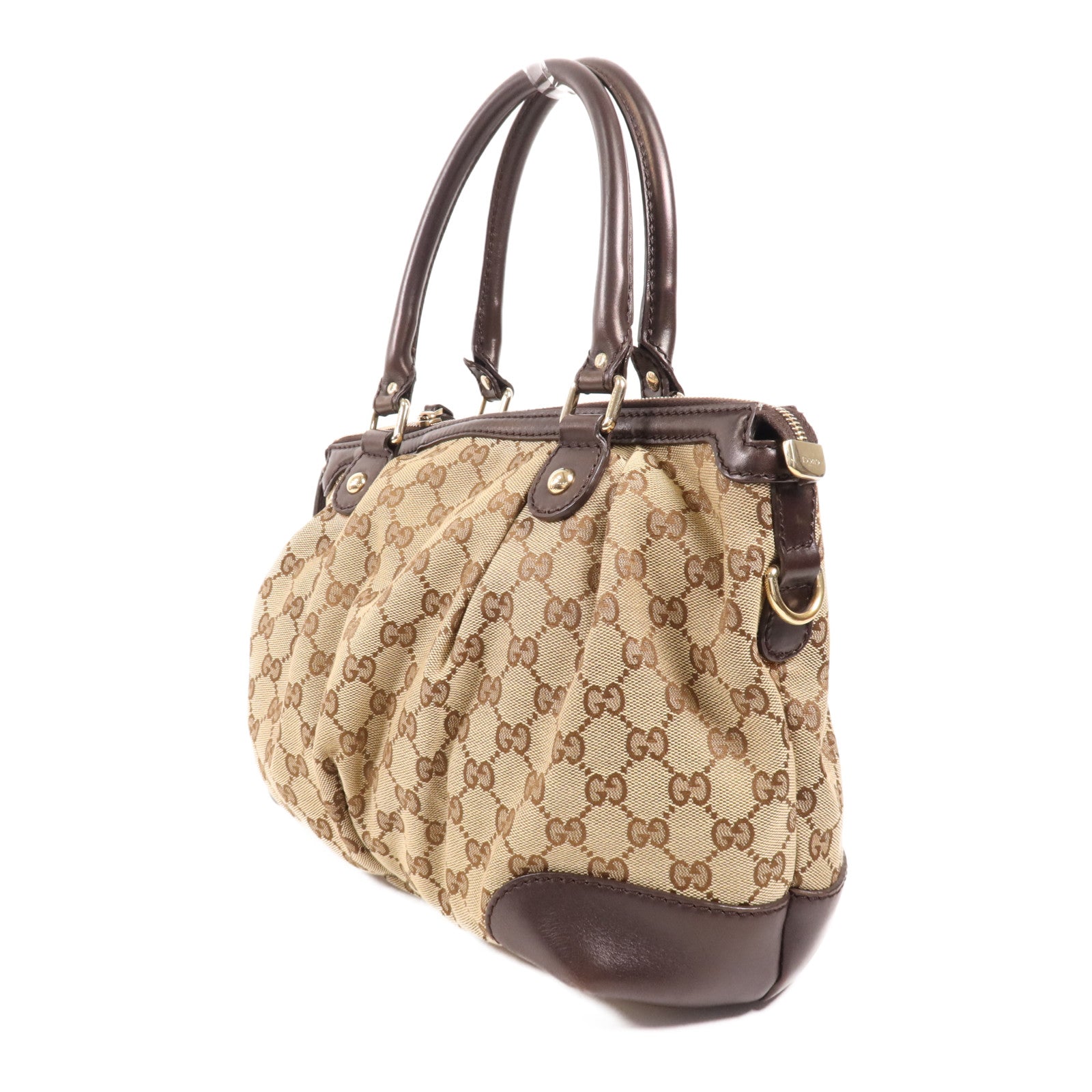 GUCCI 帆布2 Way Shoulder Bag金扣手挽肩背兩用袋