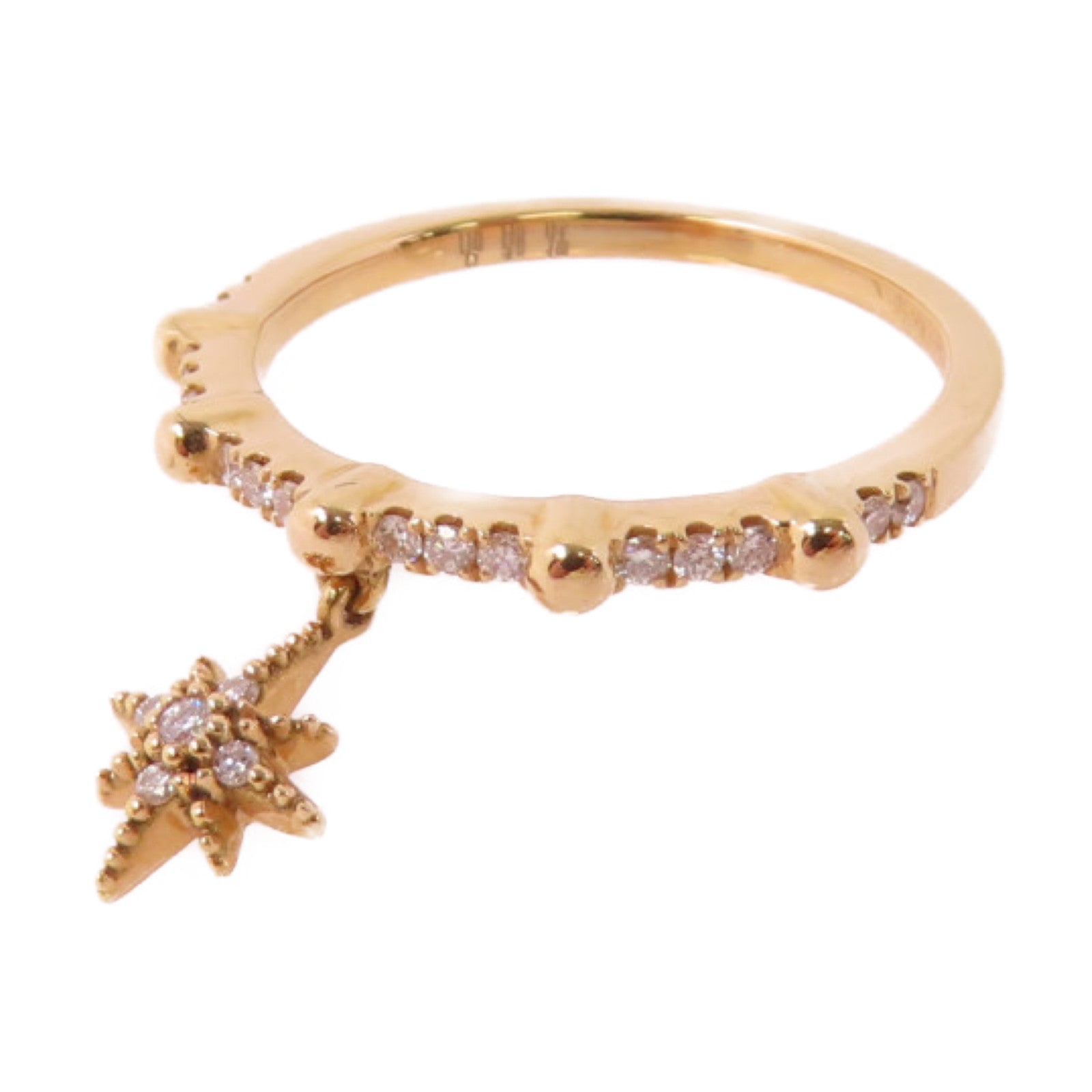 JEWELRY 14K玫瑰金/0.12ct鑽石Diamond Ring戒指US#5