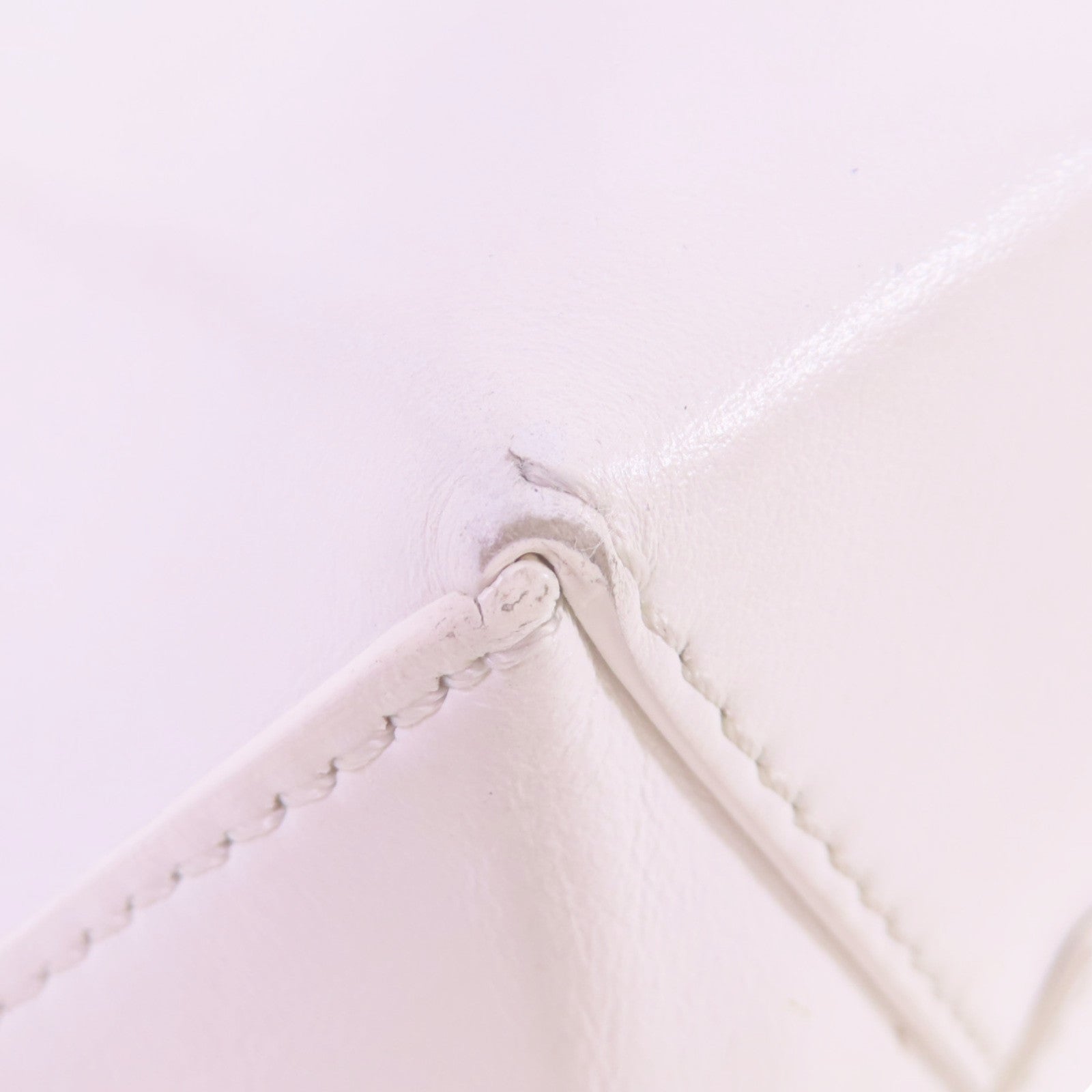 MOSCHINO 【激減優惠】牛皮皮革2Way Tote Bag金扣手挽肩背兩用袋白色