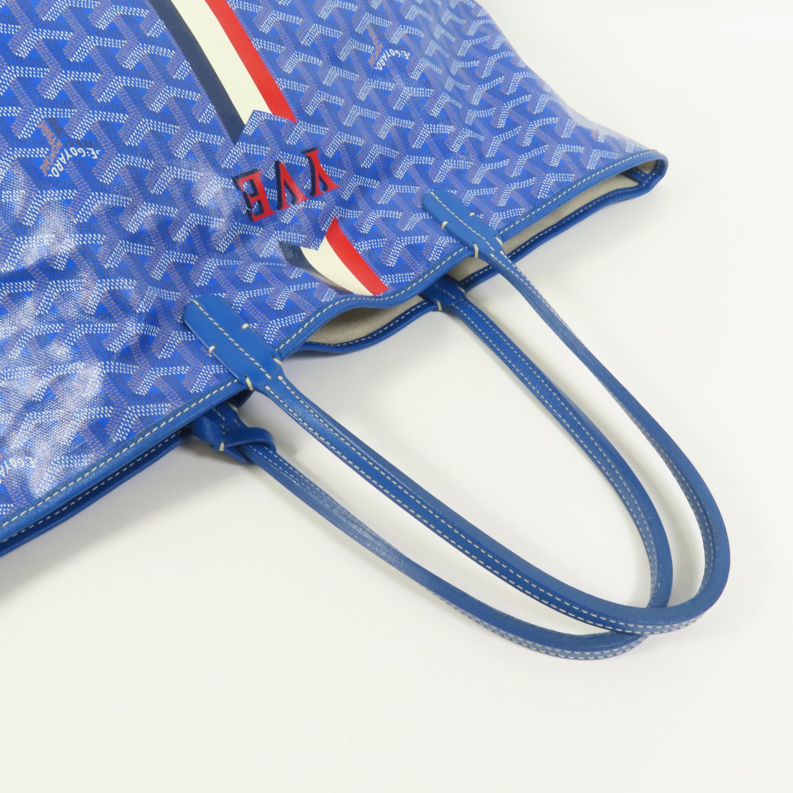 GOYARD 塗層帆布Saint Louis PM Stripes And Initials手挽袋