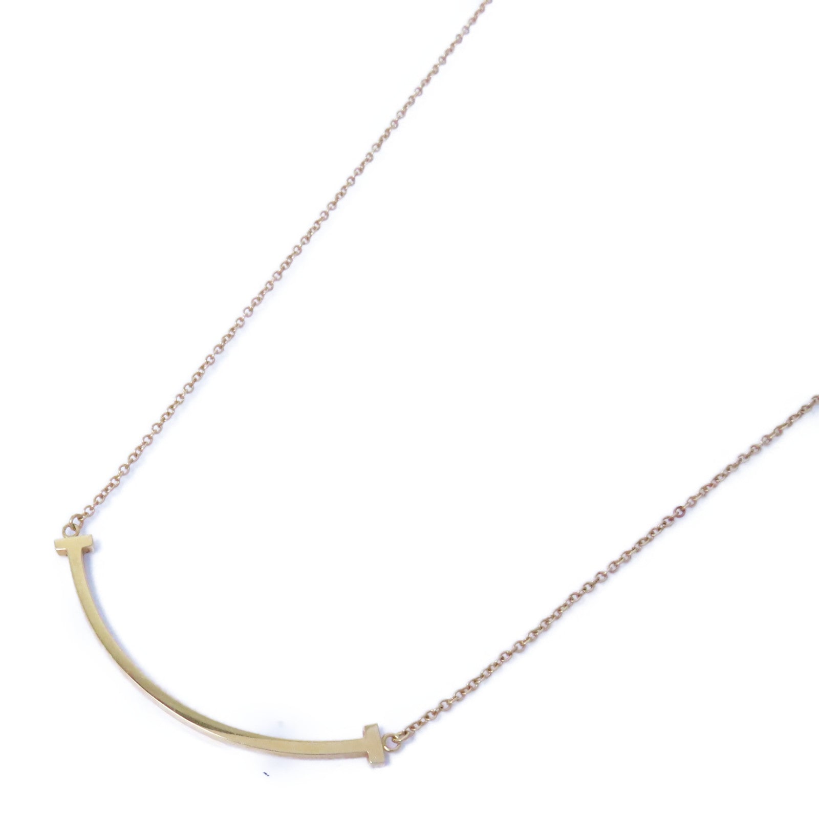 TIFFANY＆CO 18K黃金T Smile Necklace項鍊