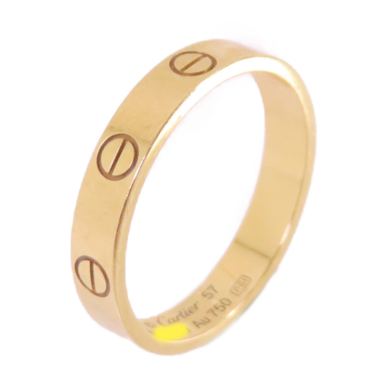 CARTIER 18K黃金Mini Love Ring戒指#57/US#8