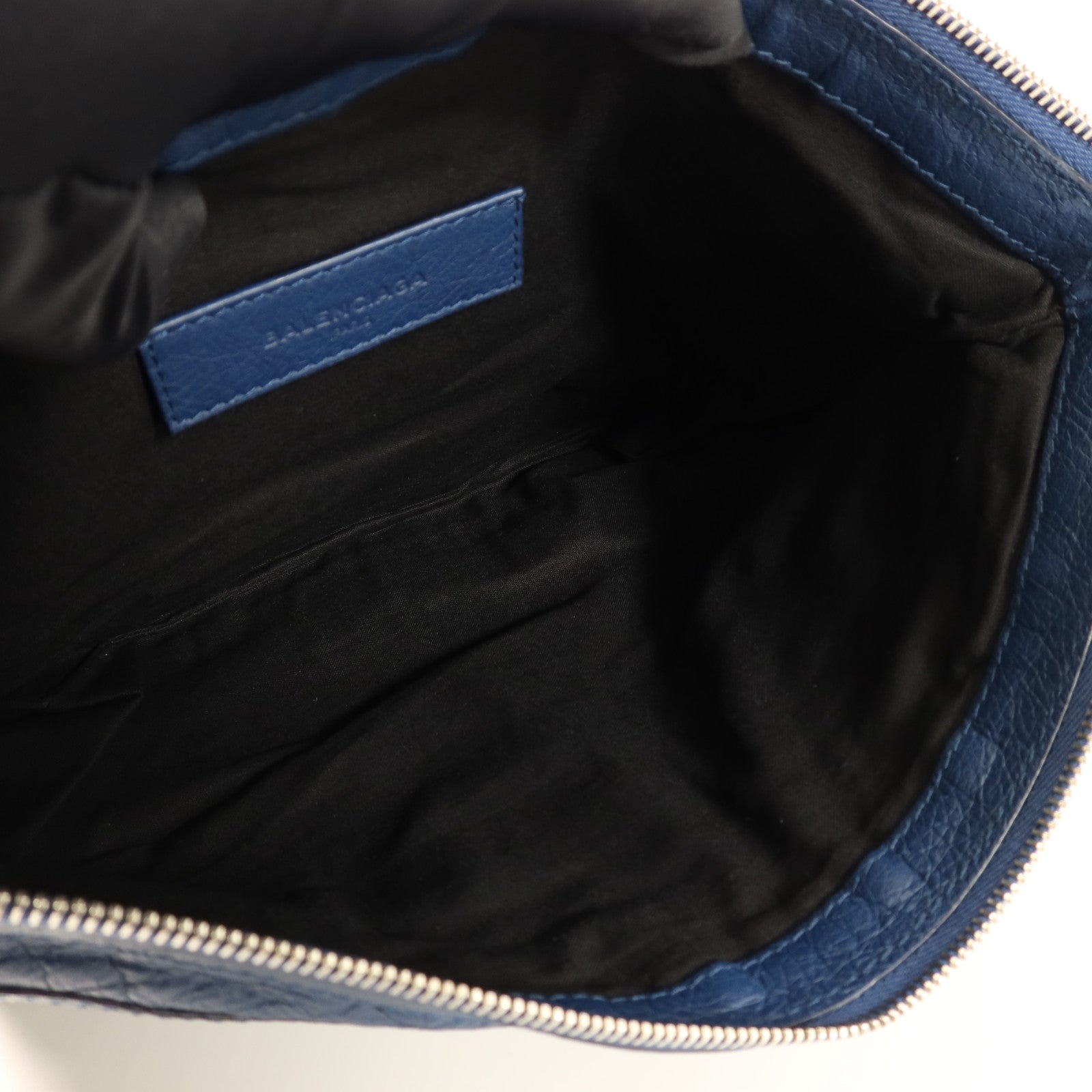 BALENCIAGA 牛皮皮革Clutch Bag銀扣手拿包