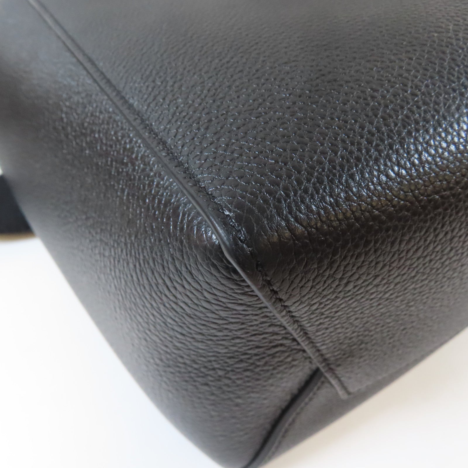 CELINE 牛皮皮革Sangle Bucket Small金扣肩背袋黑色