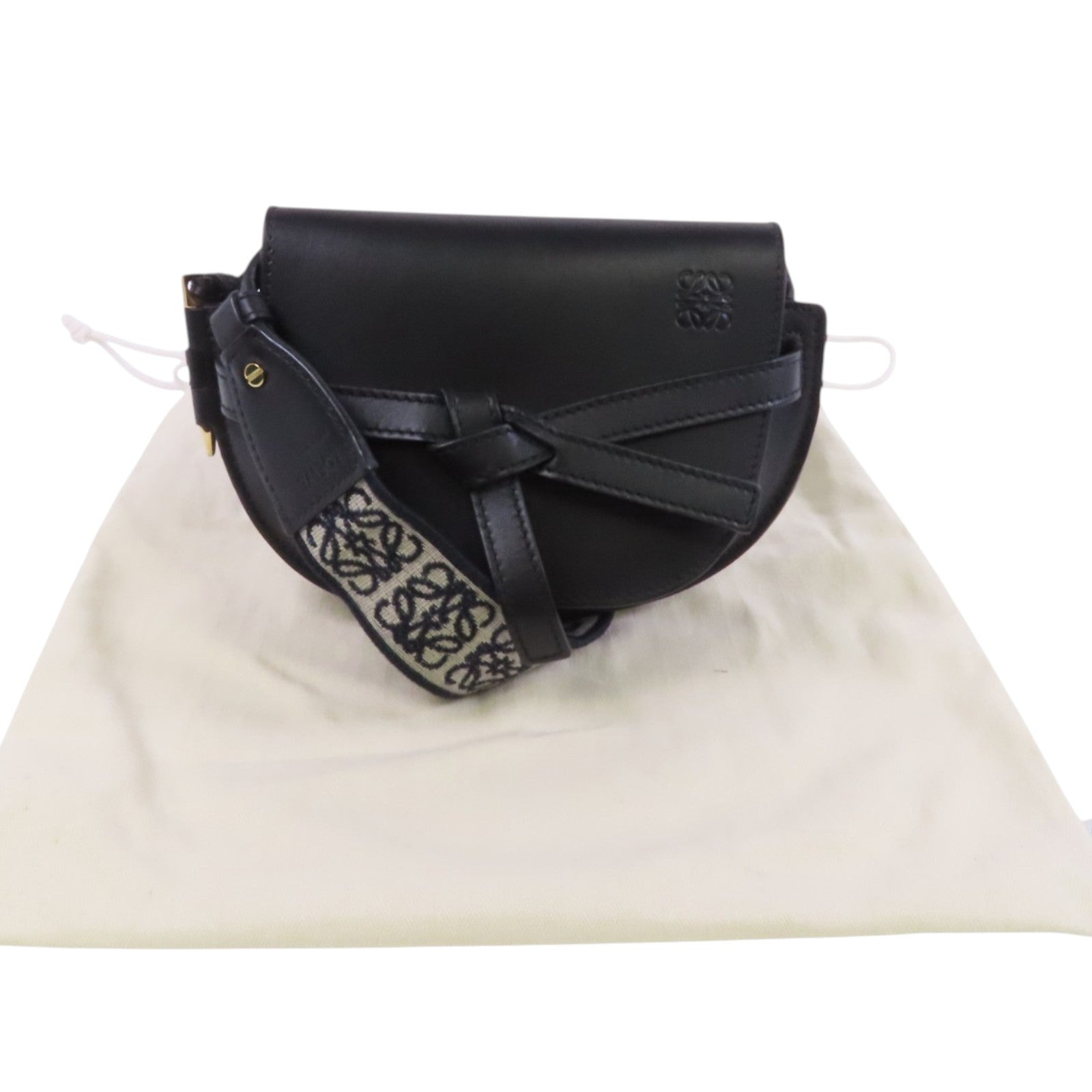 LOEWE 牛皮皮革Mini Geta金扣肩背袋